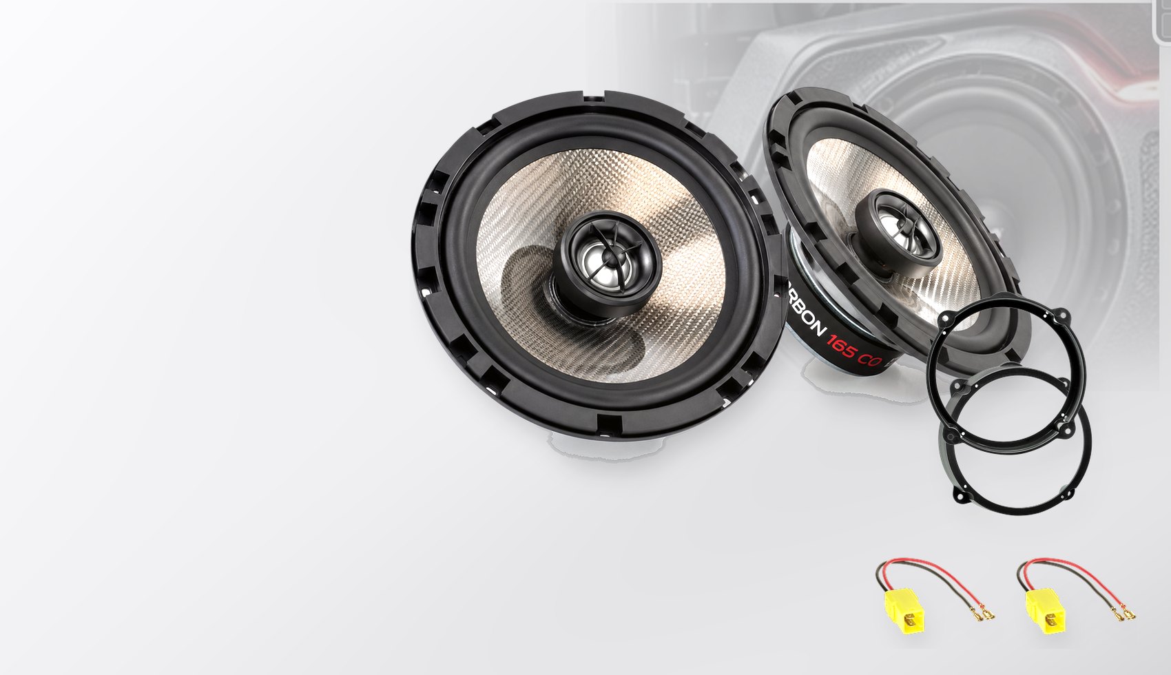 Pachet difuzoare dedicate Alfa Romeo 147 (937) 2001-2006 - Audio System CARBON 165 mm