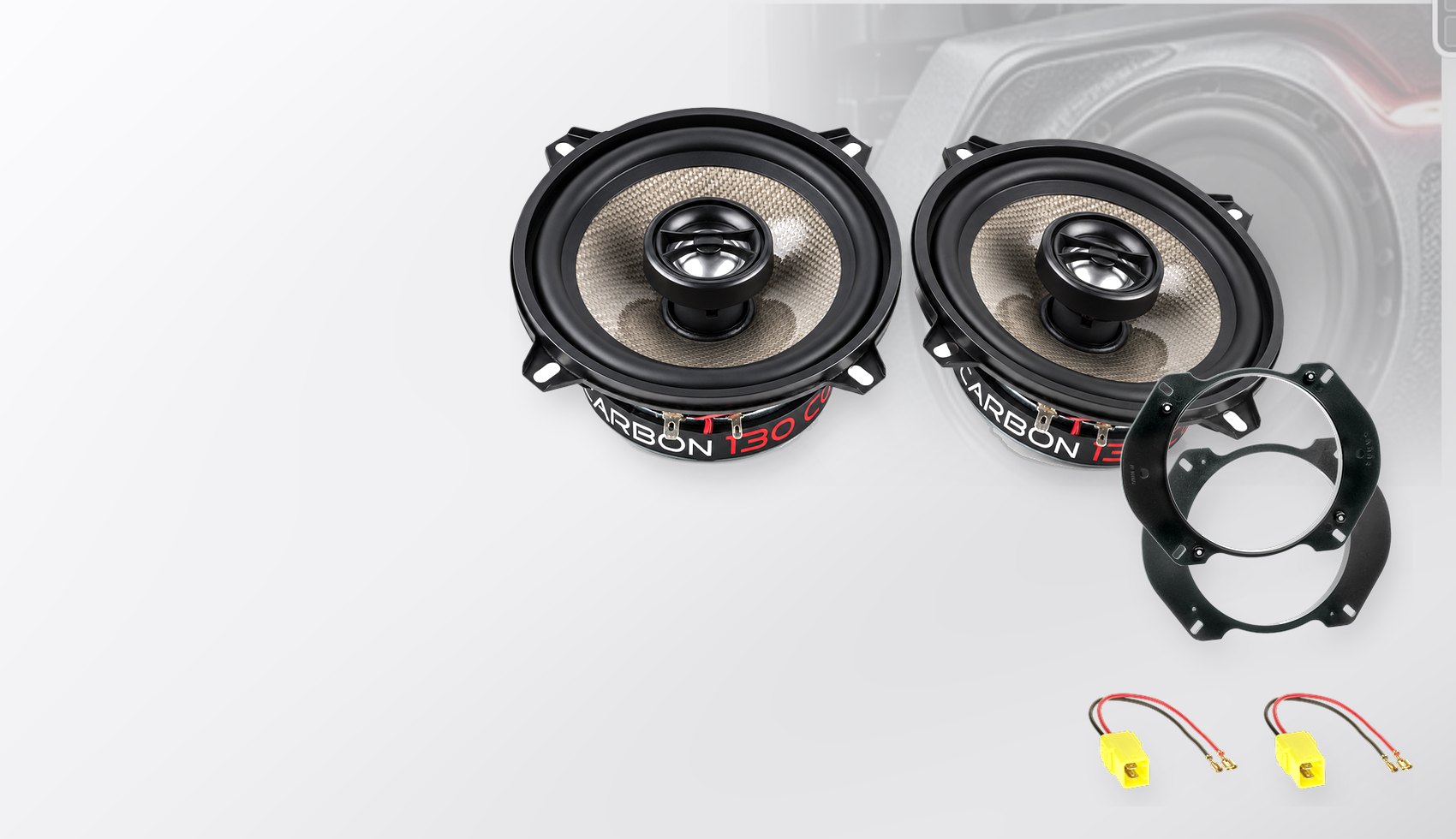 Pachet difuzoare dedicate Alfa Romeo GTV (916) 1994-2005 - Audio System CARBON 130 mm
