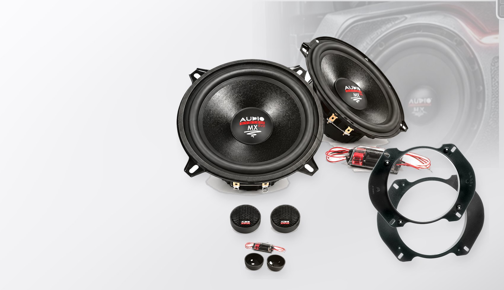 Pachet difuzoare dedicate Alfa Romeo Spider 1990-2006 - Audio System MX EVO 130 mm