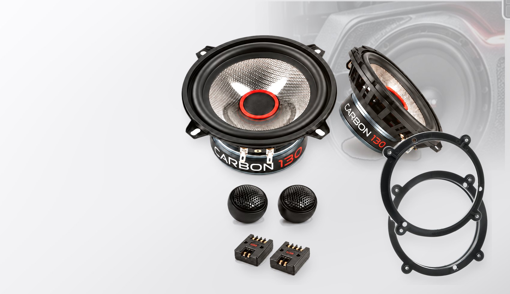 Pachet difuzoare dedicate Audi A3 1996-2003 - Audio System CARBON 130 mm