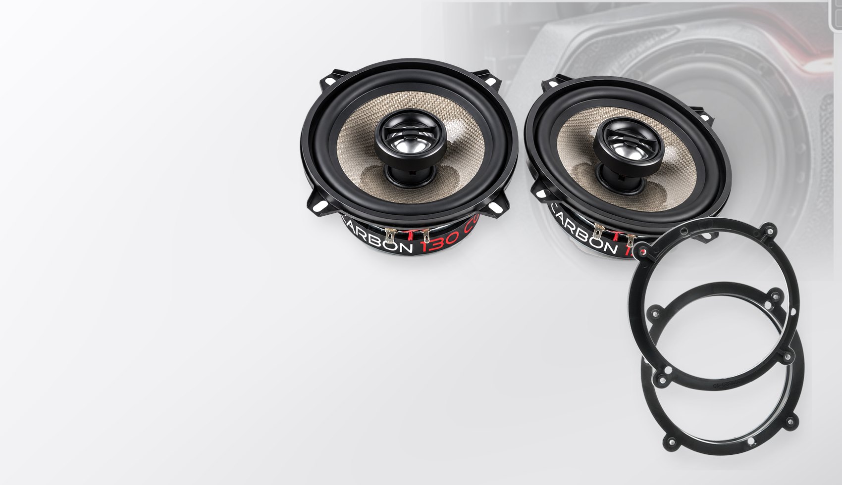 Pachet difuzoare dedicate Audi A3 1996-2003 - Audio System CARBON 130 mm
