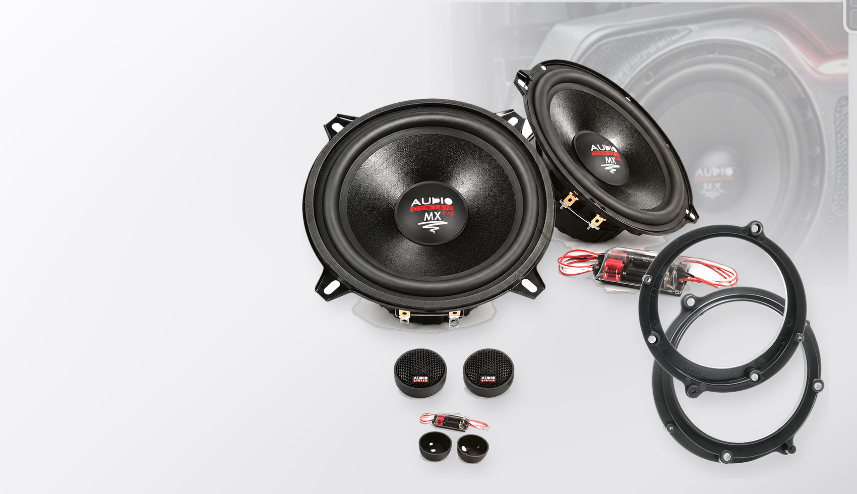 Pachet difuzoare dedicate Audi A4 (B5) 1994-2000 - Audio System MX EVO 130 mm