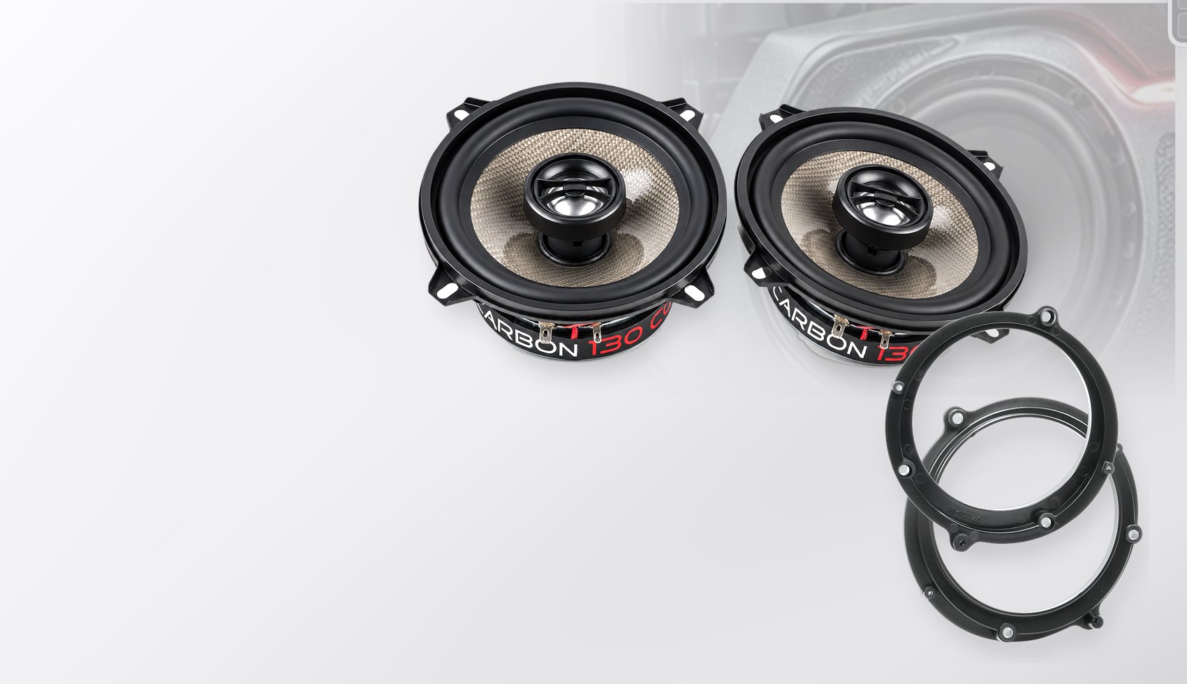 Pachet difuzoare dedicate Audi A4 (B5) 1994-2000 - Audio System CARBON 130 mm