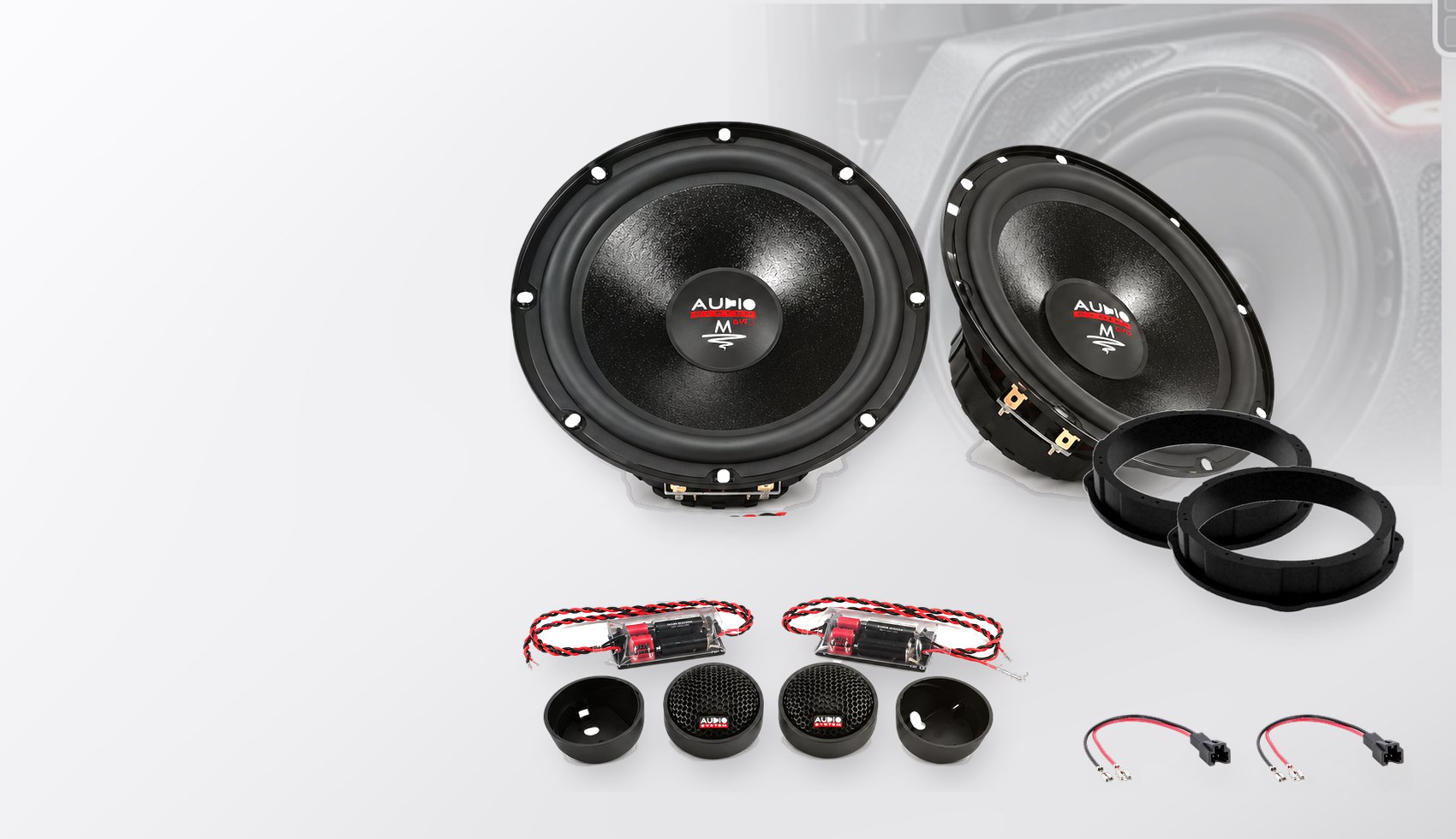 Pachet difuzoare dedicate Audi A4 (B9)(8W) 2018-2019 - Audio System M EVO 2 200 mm