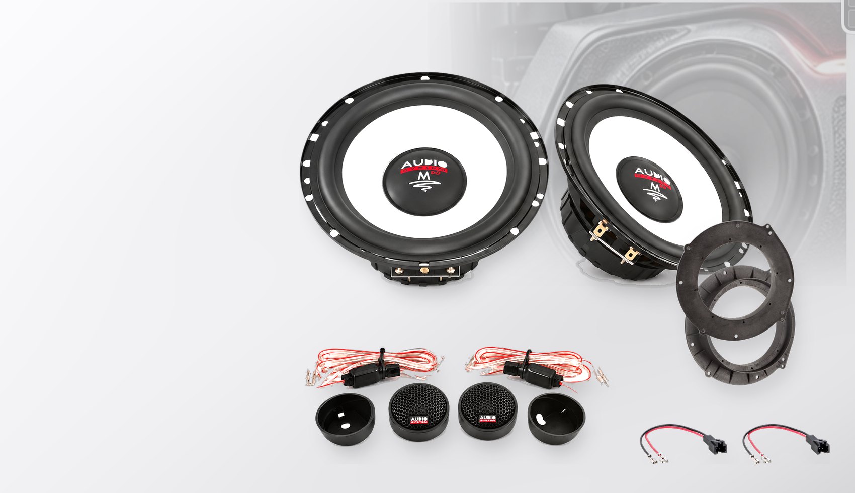 Pachet difuzoare dedicate Audi A4 (W8) 2018-2024 - Audio System M EVO 2 165 mm