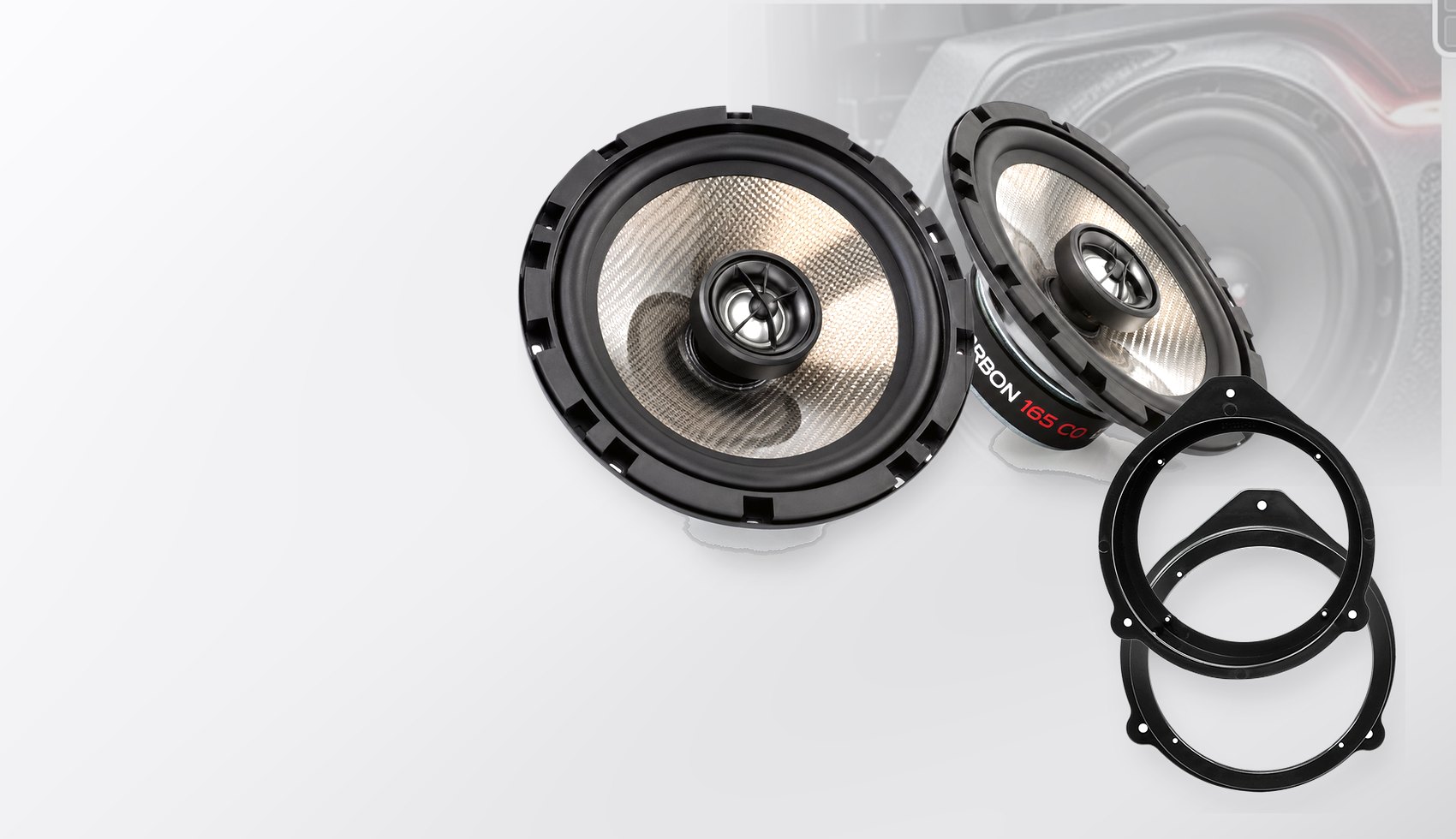 Pachet difuzoare dedicate Audi A4 Avant B5 (8D) 1995-2001 - Audio System CARBON 165 mm
