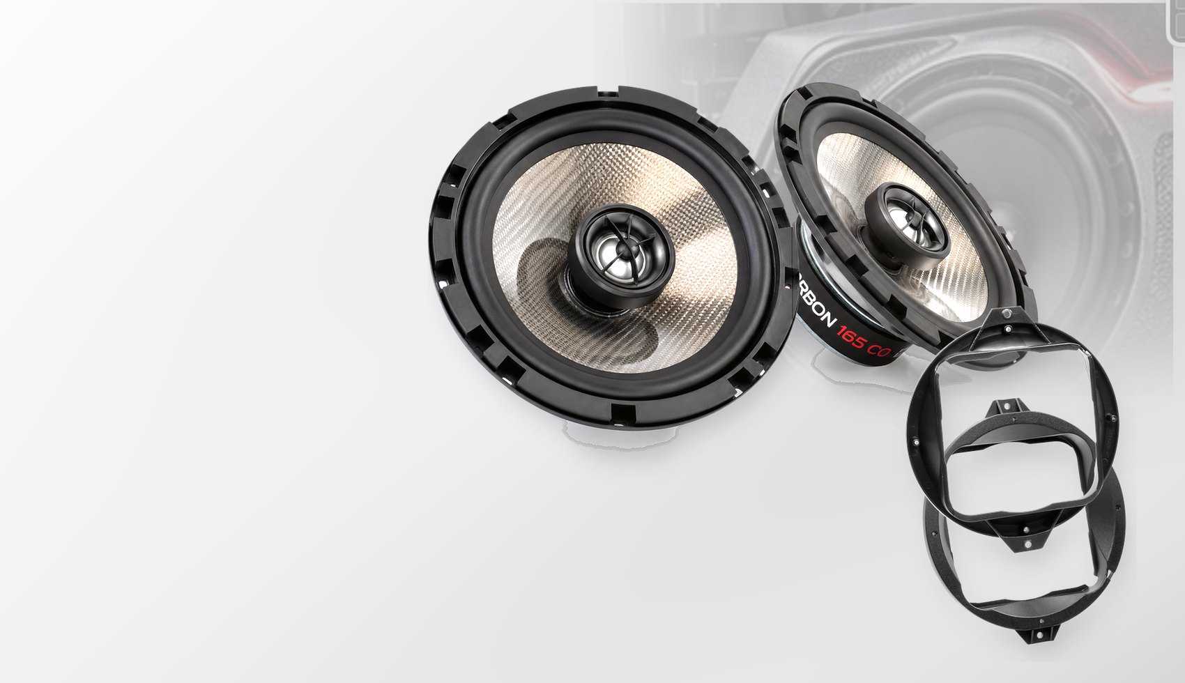 Pachet difuzoare dedicate Audi A4 B5 (8D) 1994-2000 - Audio System CARBON 165 mm