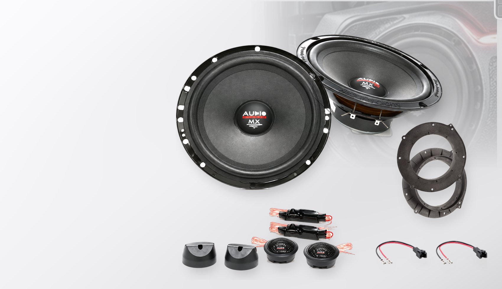 Pachet difuzoare dedicate Audi A5 (8T) 2011-2016 - Audio System MX EVO 165 mm