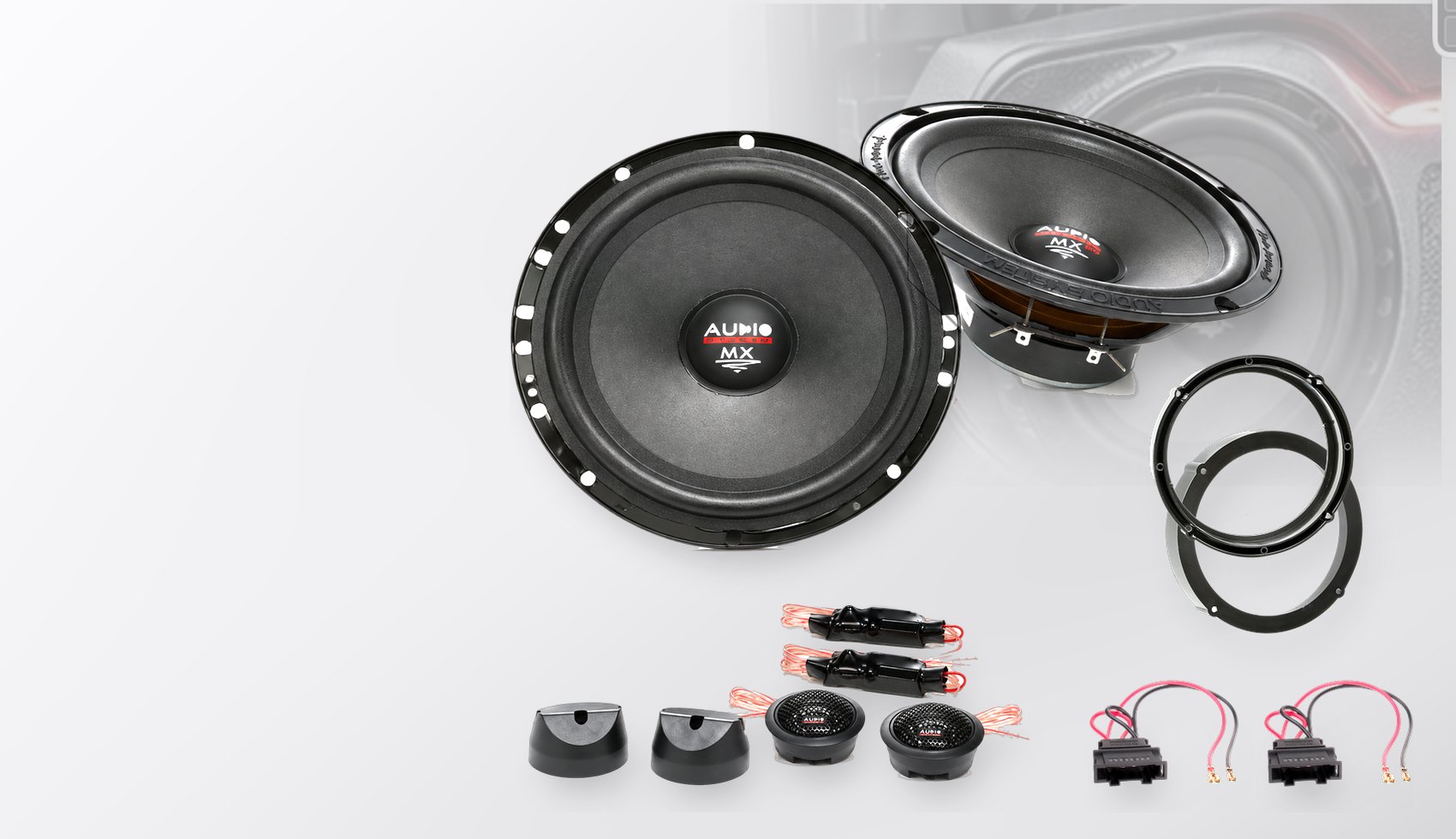 Pachet difuzoare dedicate Audi Bugatti Veyron 2005-2015 - Audio System MX EVO 165 mm