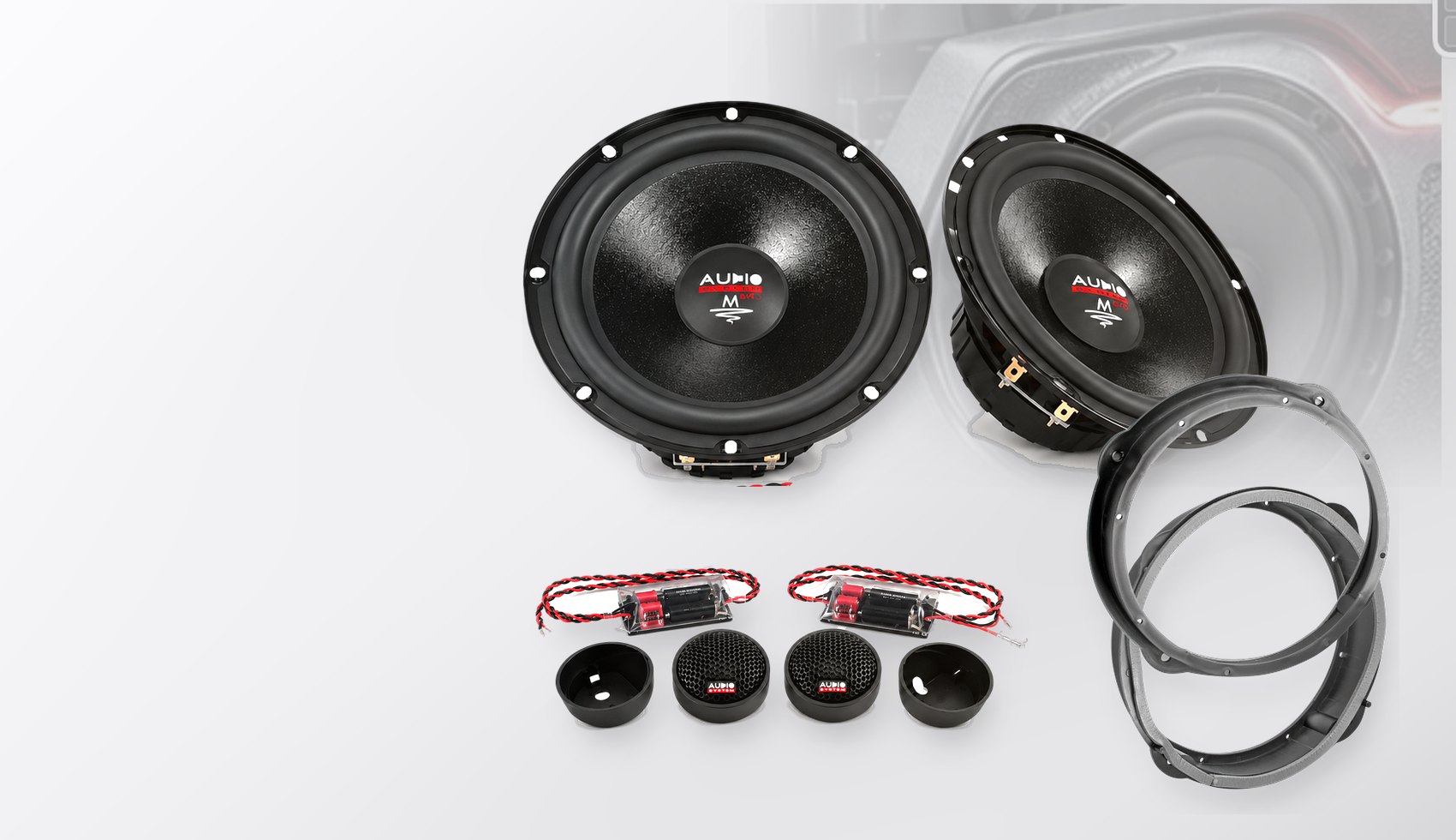 Pachet difuzoare dedicate Audi Lamborghini Huracán (H) 2014-2020 - Audio System M EVO 2 200 mm