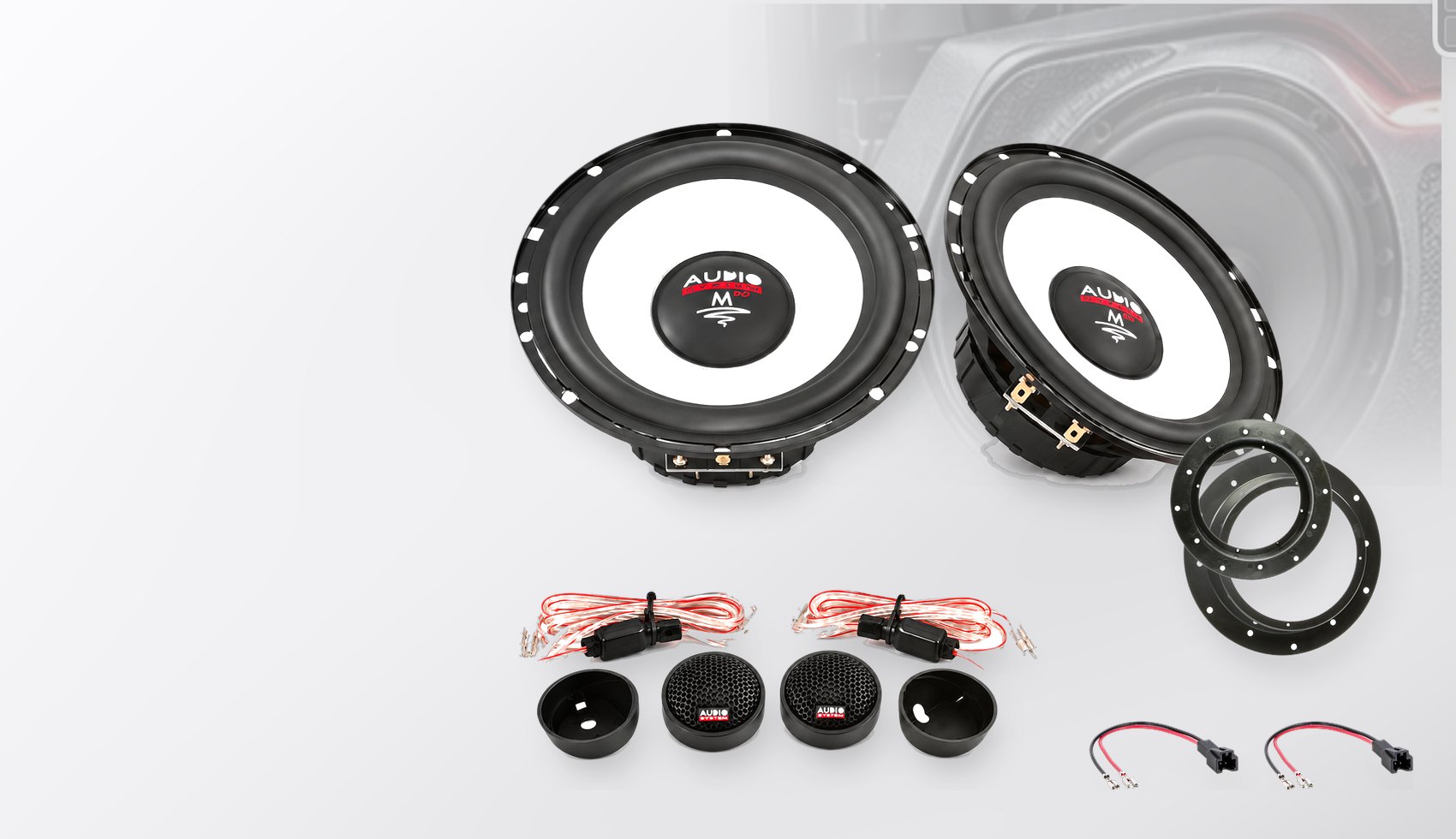 Pachet difuzoare dedicate Audi Q3 (8U) 2011-2018 - Audio System M EVO 2 165 mm