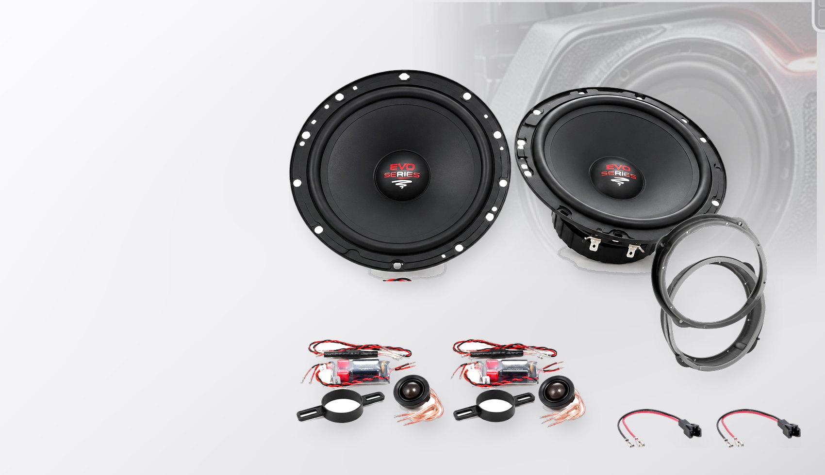 Pachet difuzoare dedicate Audi Q5 (8R) 2012-2017 - Audio System RADION EVO 2 200 mm