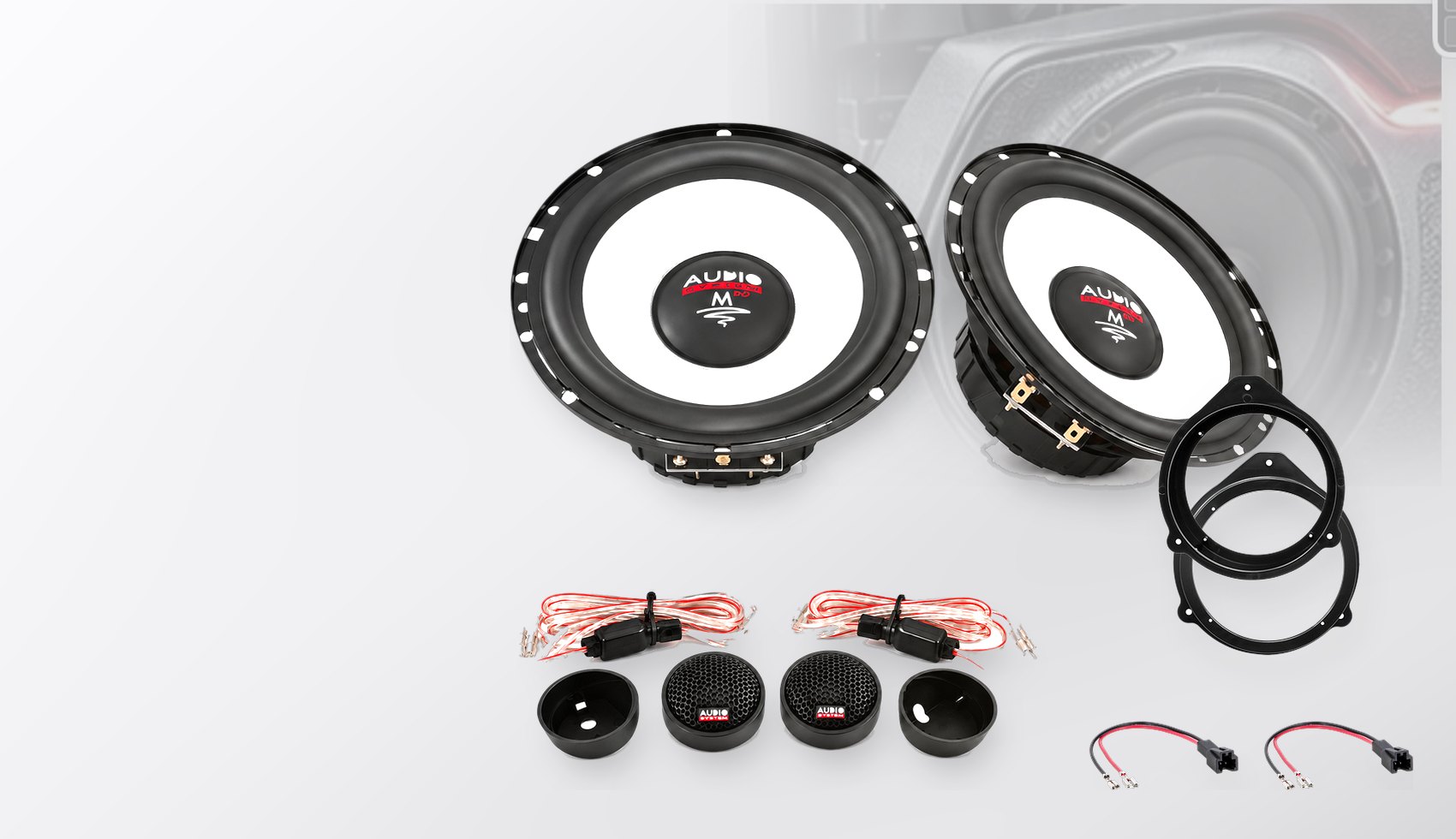 Pachet difuzoare dedicate Audi R8 (42) 2006-2015 - Audio System M EVO 2 165 mm