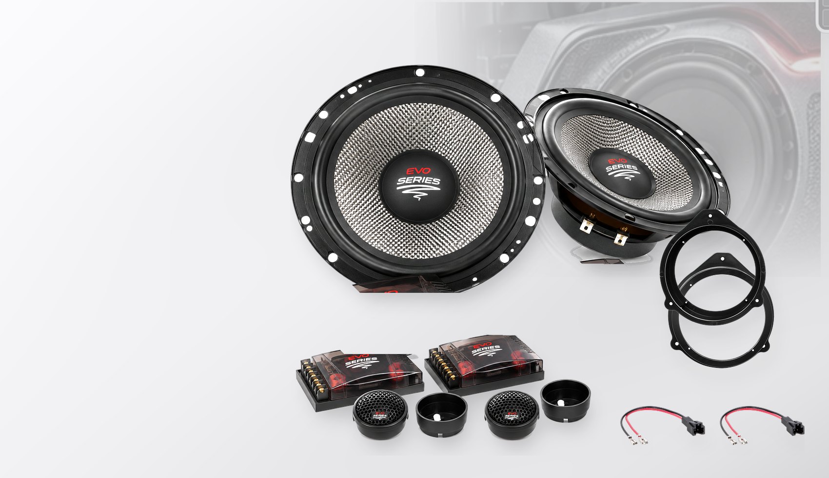 Pachet difuzoare dedicate Audi R8 (42) 2006-2015 - Audio System RADION EVO 2 165 mm