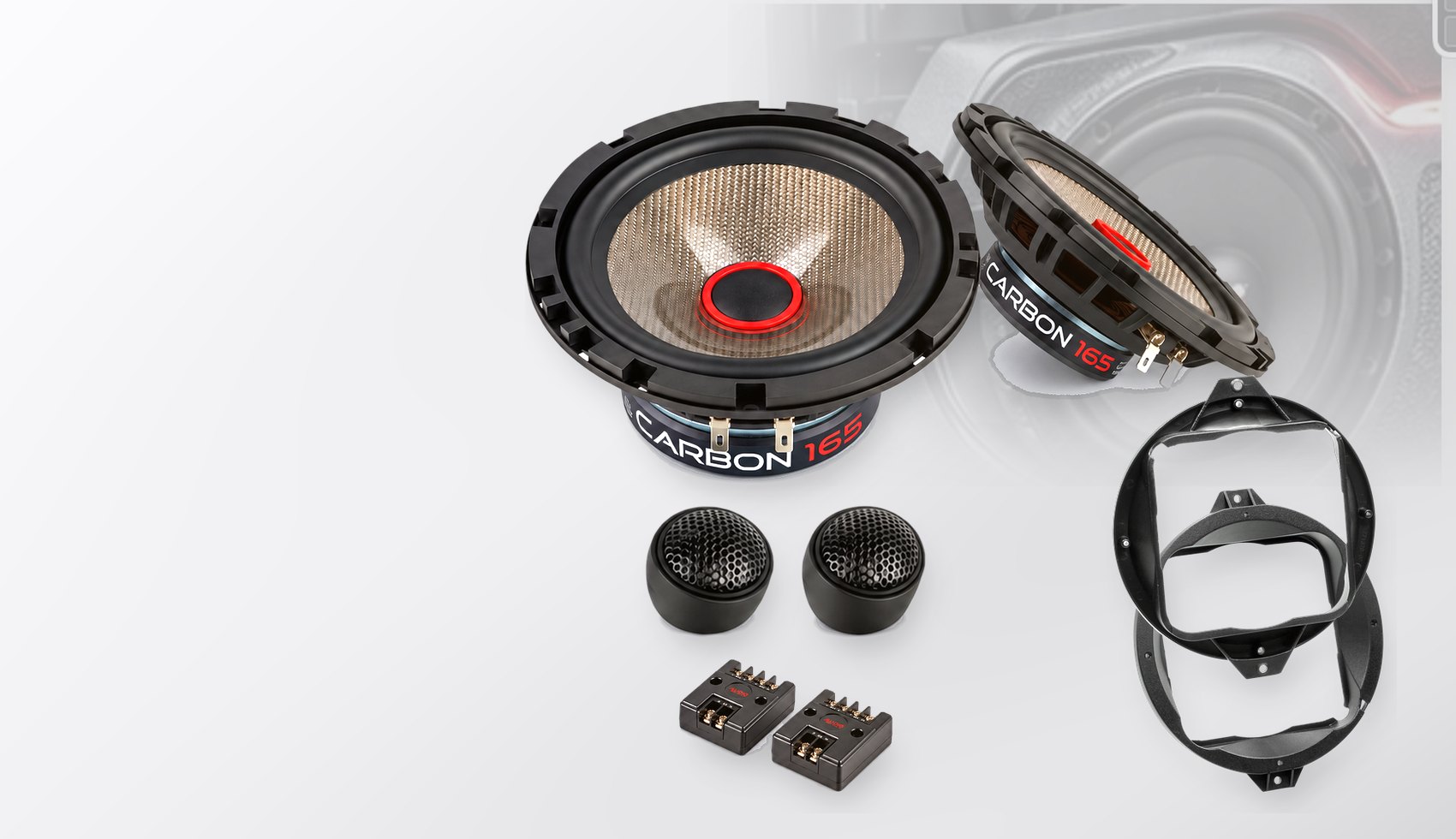 Pachet difuzoare dedicate Audi TT (8N) 1998-2000 - Audio System CARBON 165 mm