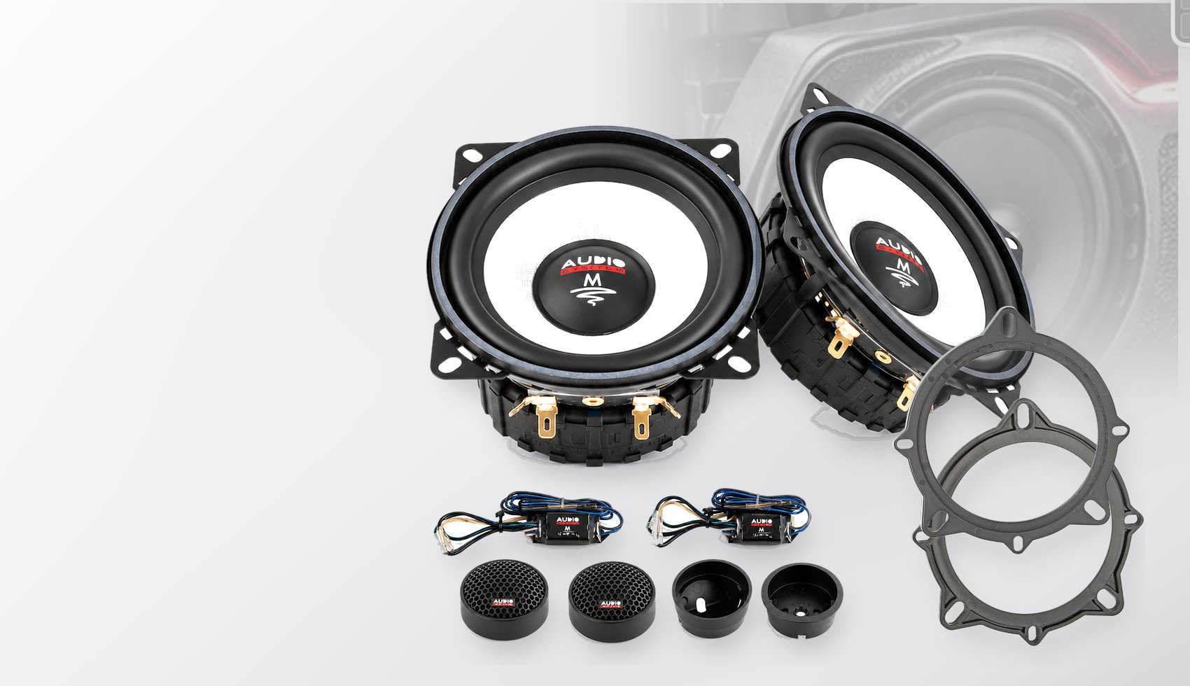 Pachet difuzoare dedicate BMW 5er (E60/E61) 2006-2010 - Audio System M EVO 2 100 mm