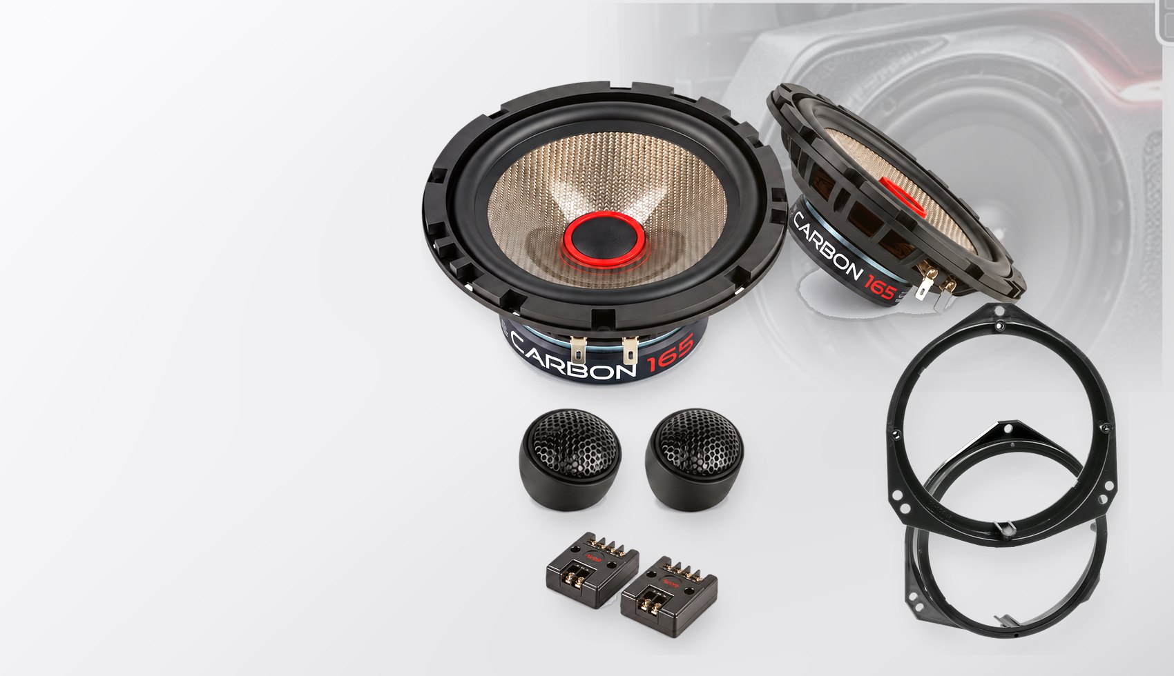 Pachet difuzoare dedicate BMW X5 (E53) 2000-2003 - Audio System CARBON 165 mm