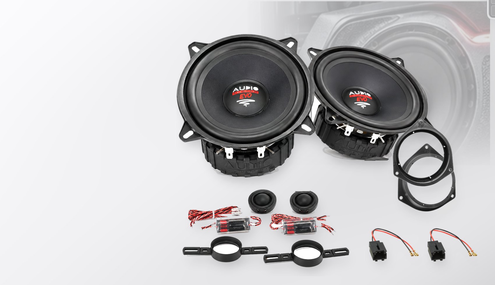 Pachet difuzoare dedicate Citroen Nemo (255L/A) 2007-2015 - Audio System RADION EVO 2 130 mm