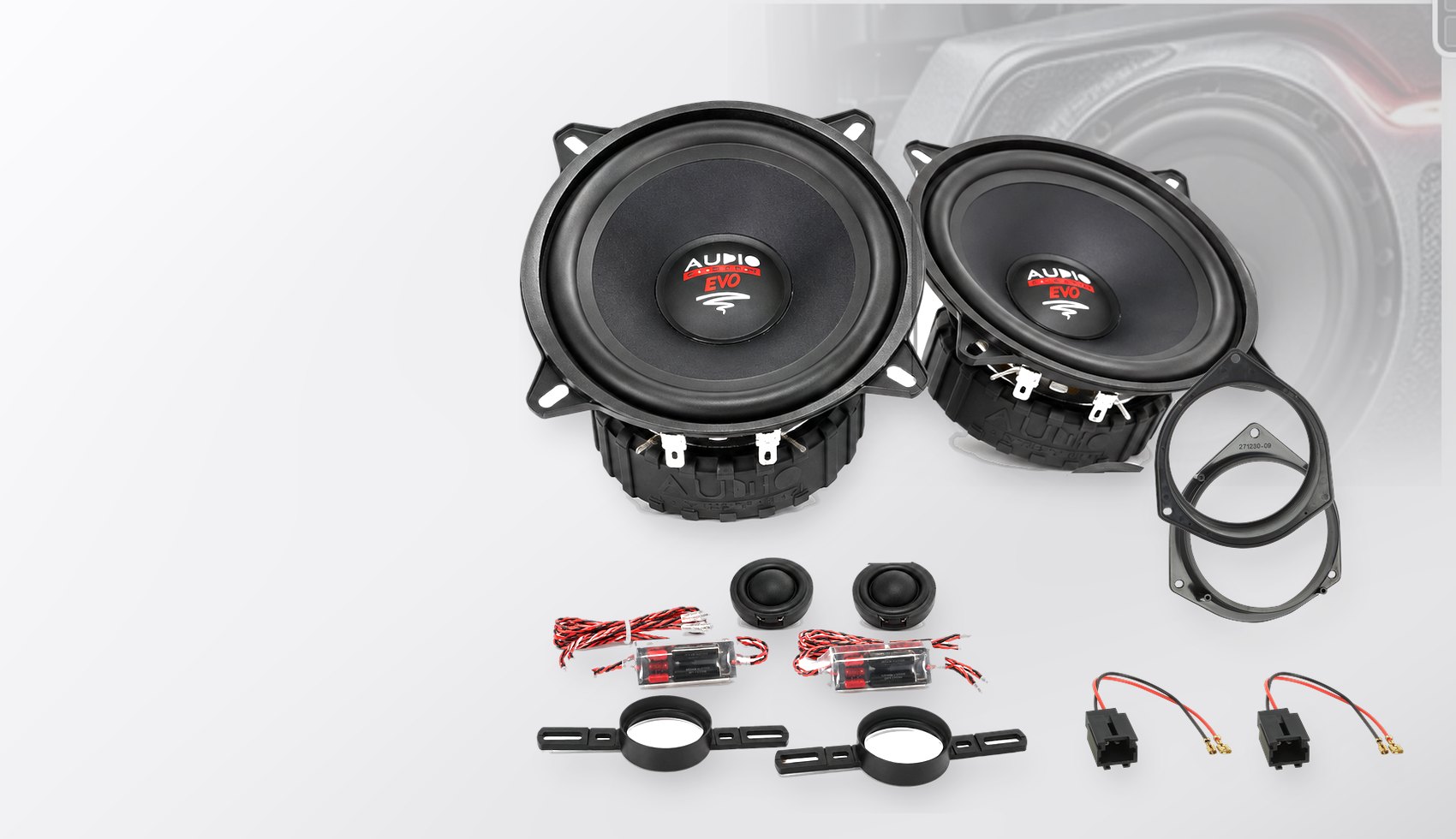 Pachet difuzoare dedicate Citroen Nemo (A.) 2008-2015 - Audio System RADION EVO 2 130 mm