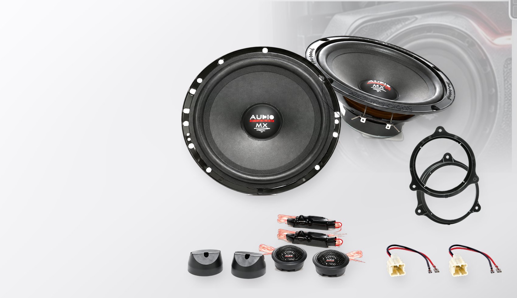 Pachet difuzoare dedicate Dacia Dokker (SD) 2017-2021 - Audio System MX EVO 165 mm