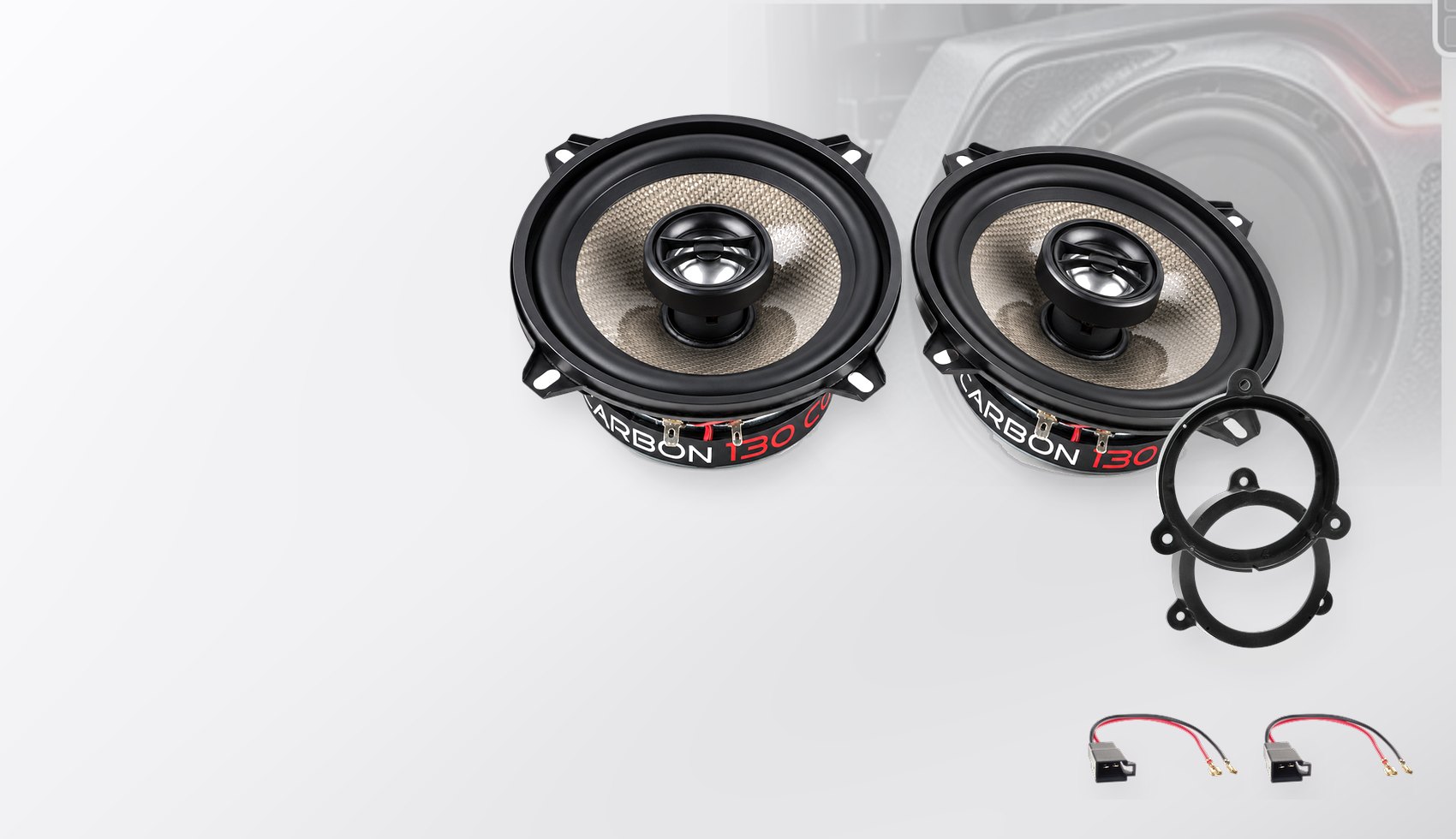 Pachet difuzoare dedicate Dacia Logan 2006-2009 - Audio System CARBON 130 mm