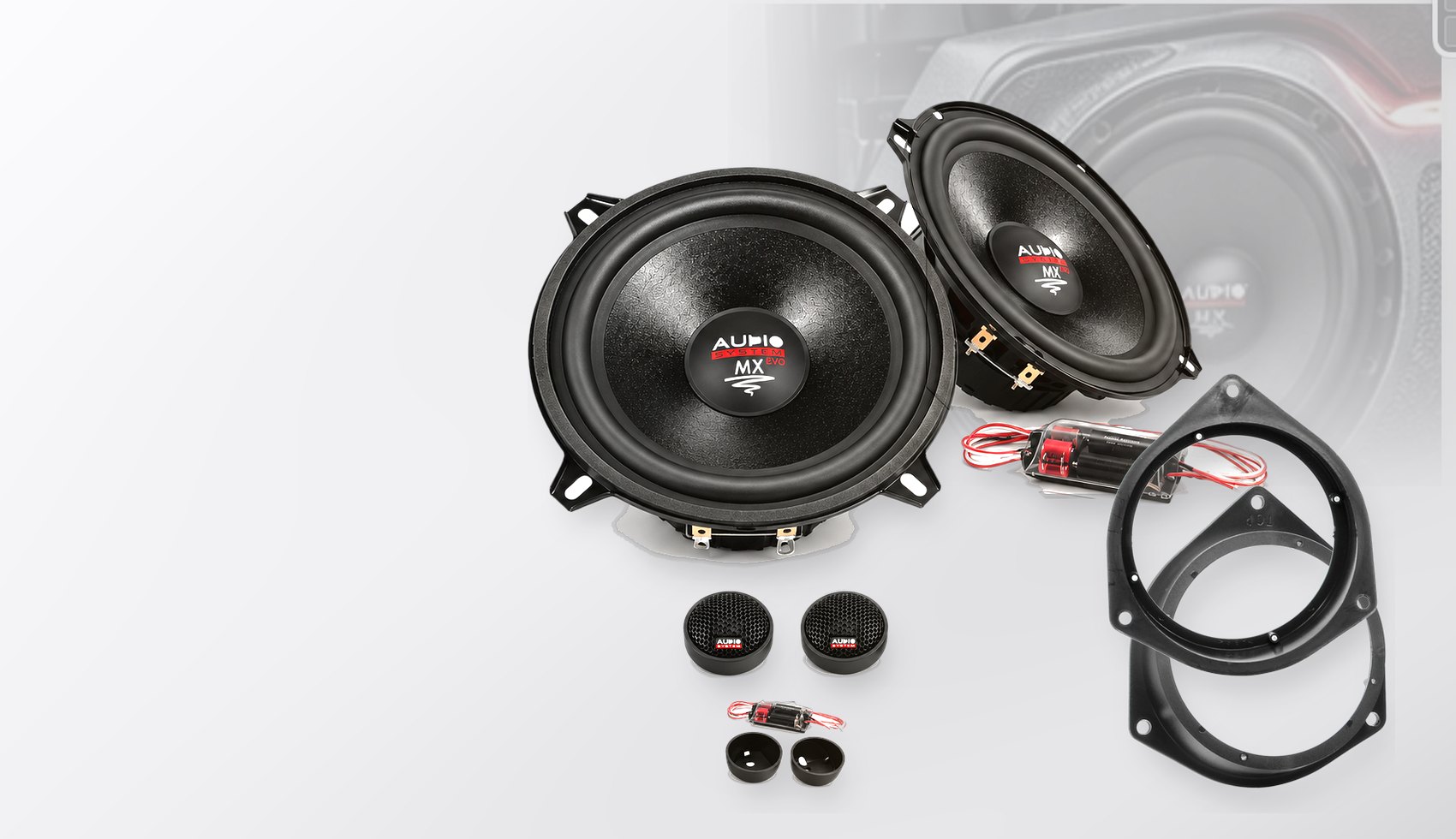 Pachet difuzoare dedicate Fiat Fiorino (225) 2008-2015 - Audio System MX EVO 130 mm