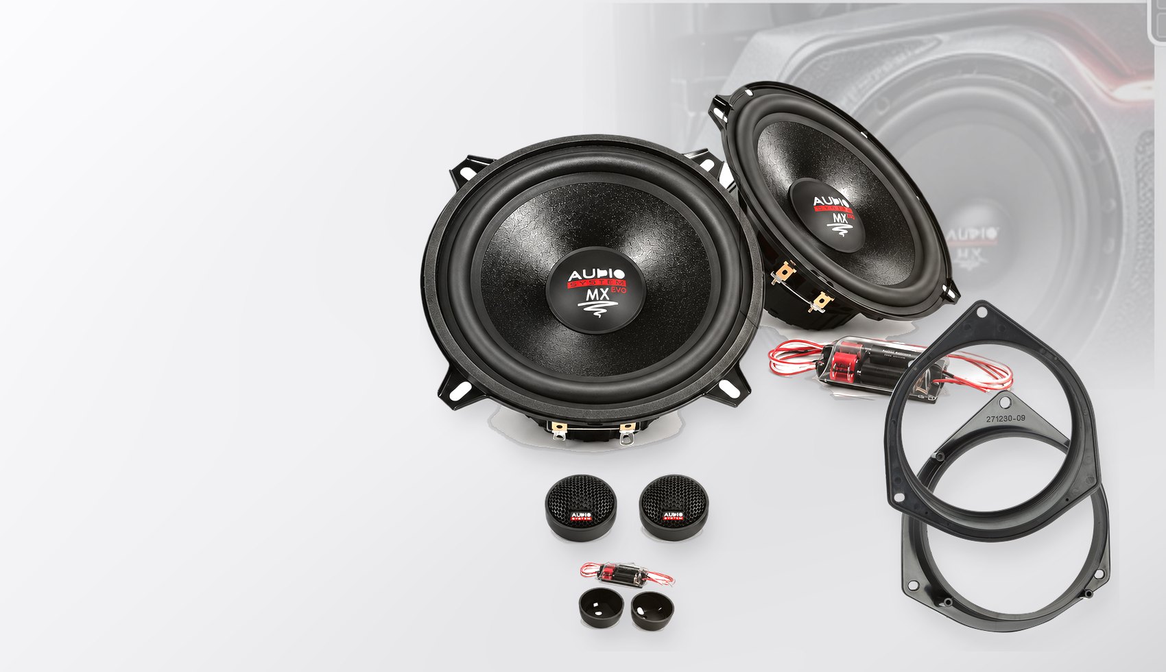 Pachet difuzoare dedicate Fiat Fiorino (ZAF225) 2008-2016 - Audio System MX EVO 130 mm