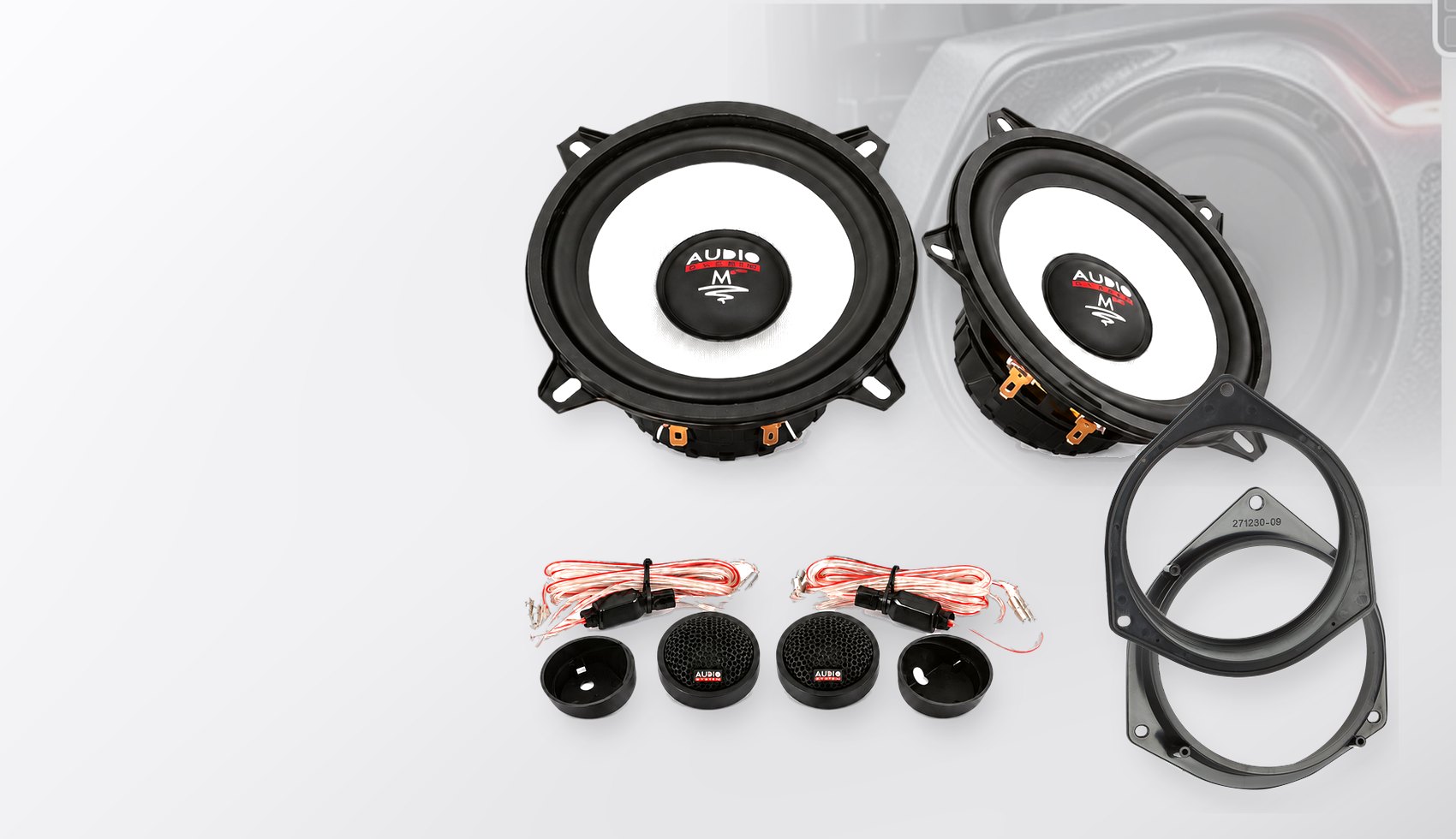 Pachet difuzoare dedicate Fiat Fiorino (ZAF225) 2008-2016 - Audio System M EVO 2 130 mm