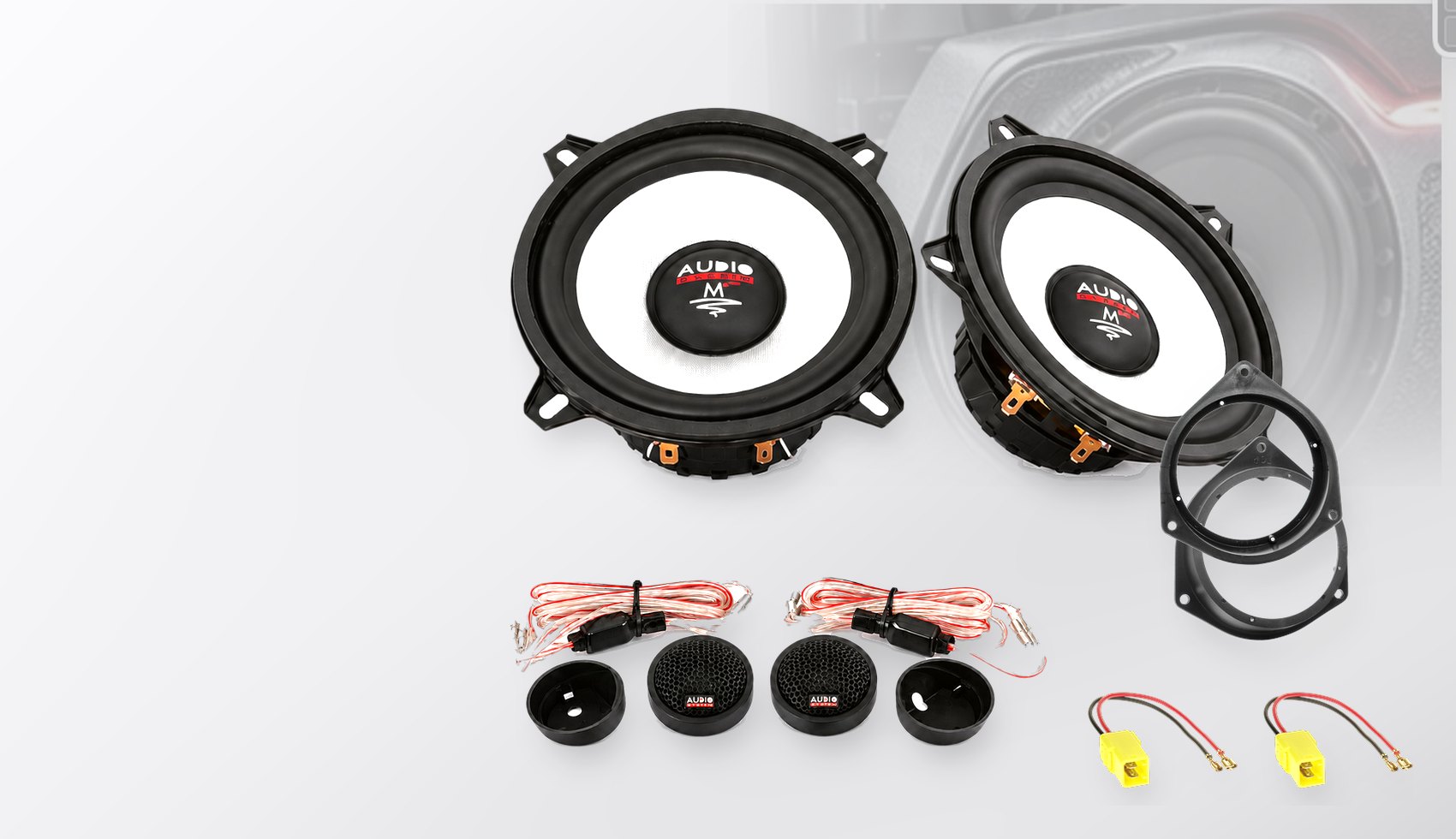 Pachet difuzoare dedicate Fiat Qubo (225) 2008-2015 - Audio System M EVO 2 130 mm