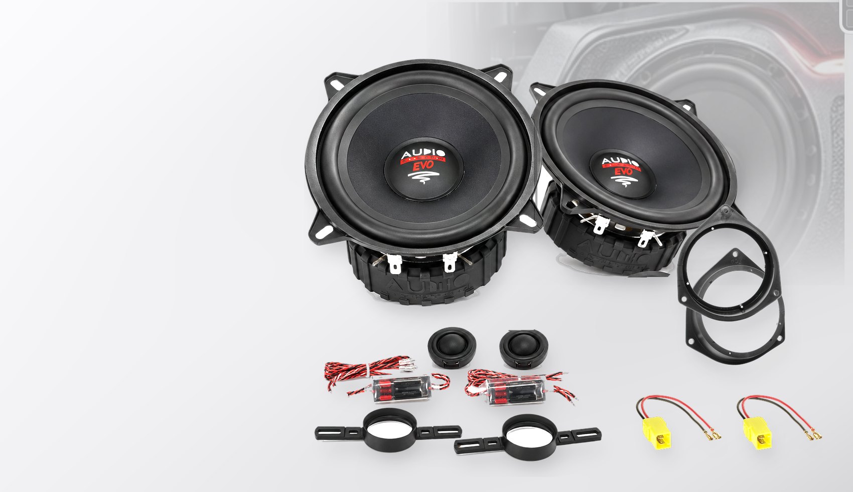 Pachet difuzoare dedicate Fiat Qubo (225) 2008-2015 - Audio System RADION EVO 2 130 mm