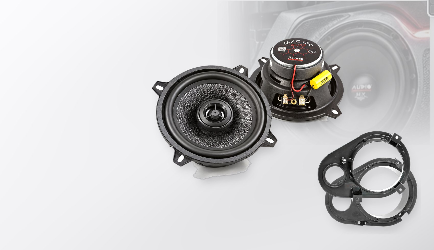 Pachet difuzoare dedicate Ford Escort Cabrio (MK5/MK6/MK7) 1990-2000 - Audio System MXC EVO 130 mm