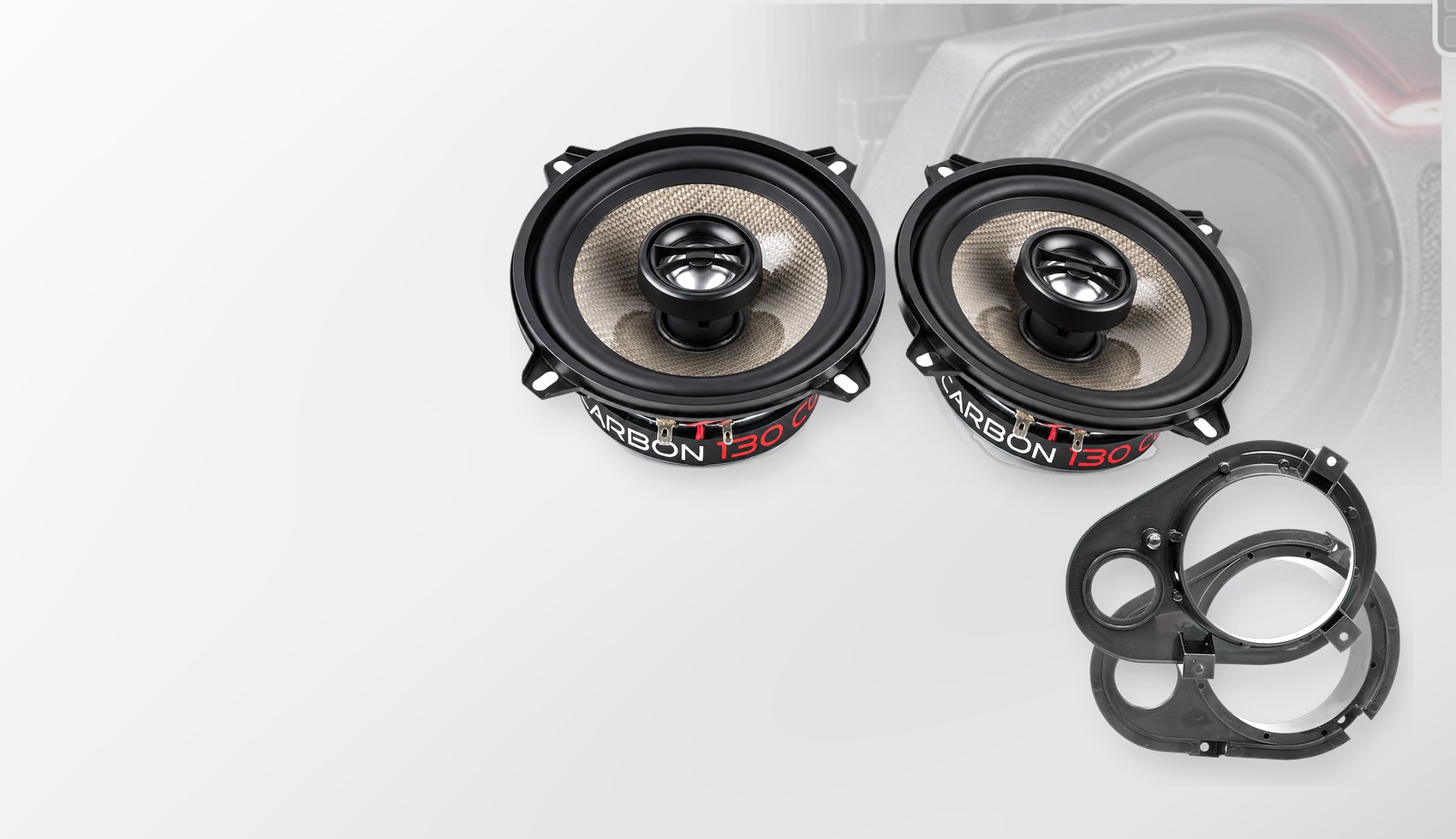 Pachet difuzoare dedicate Ford Escort Turnier (MK5/MK6/MK7) 1990-2000 - Audio System CARBON 130 mm