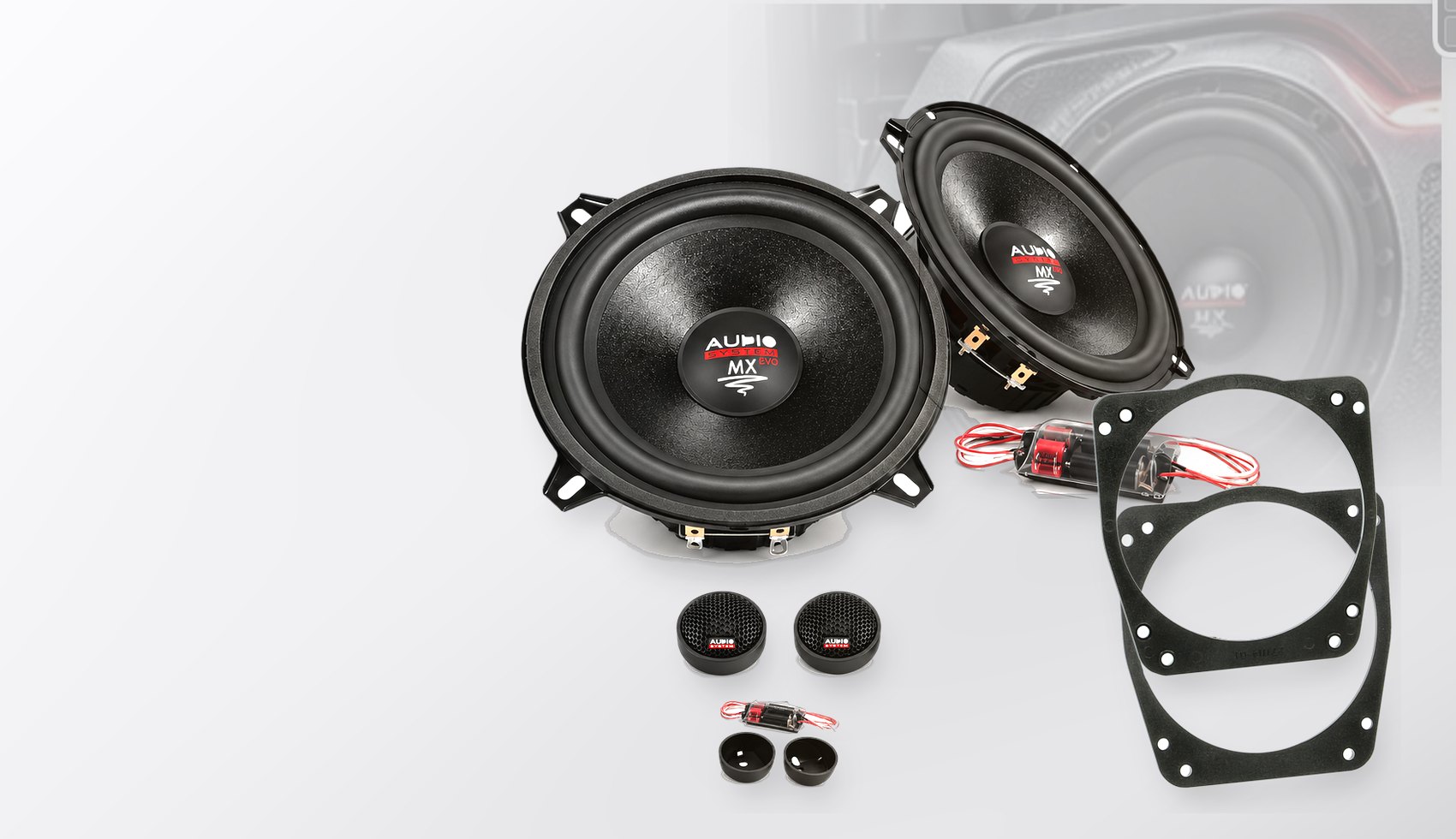 Pachet difuzoare dedicate Ford Fiesta (MK3/MK4/MK5) 1989-2001 - Audio System MX EVO 130 mm