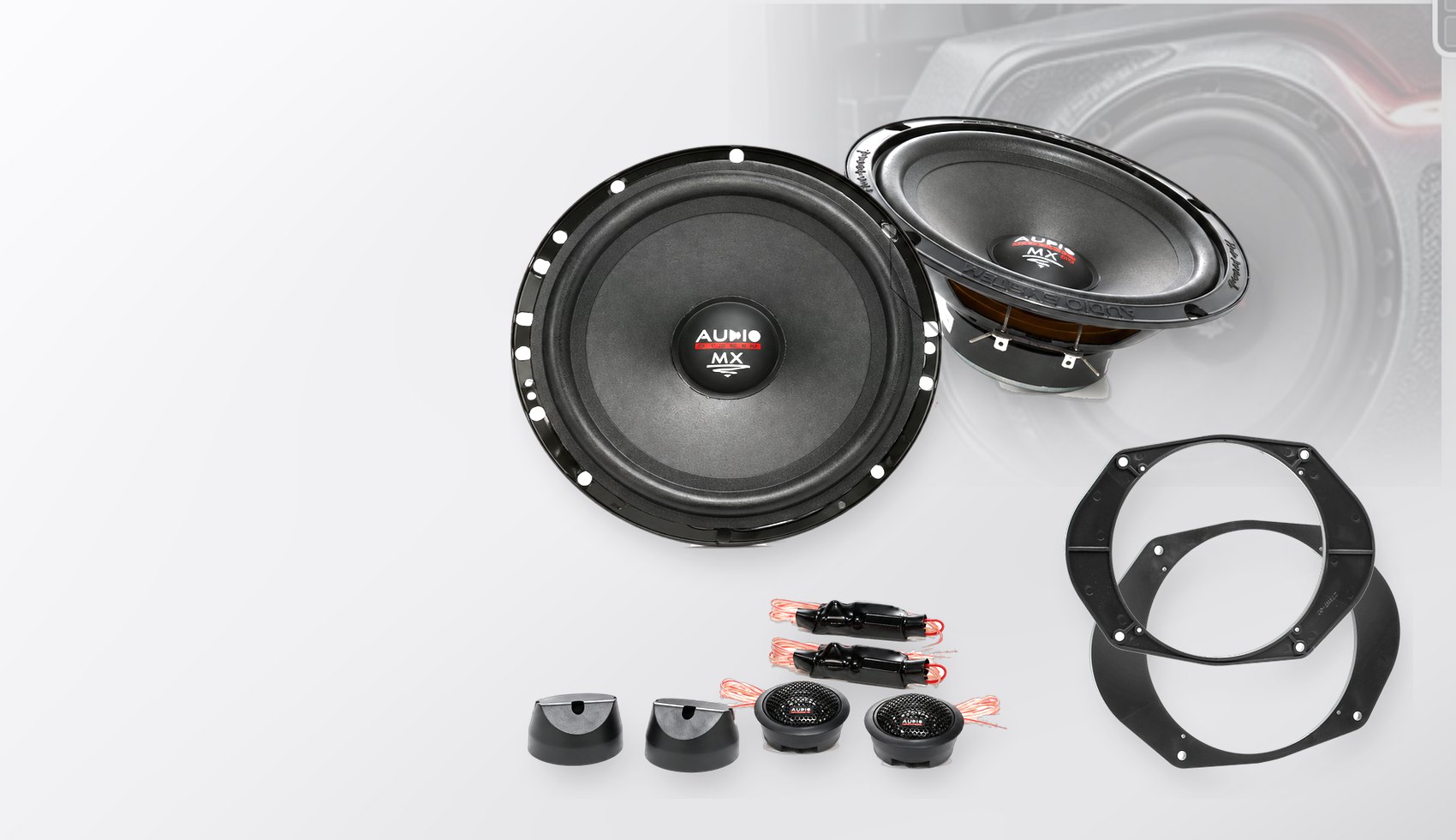 Pachet difuzoare dedicate Ford Mondeo (BAP/BFP/BNP) 1996-2000 - Audio System MX EVO 165 mm