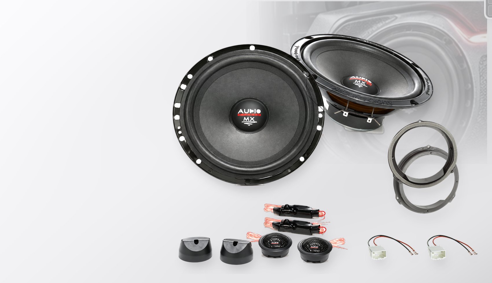 Pachet difuzoare dedicate Ford Transit Custom (F*C) 2016-2018 - Audio System MX EVO 165 mm