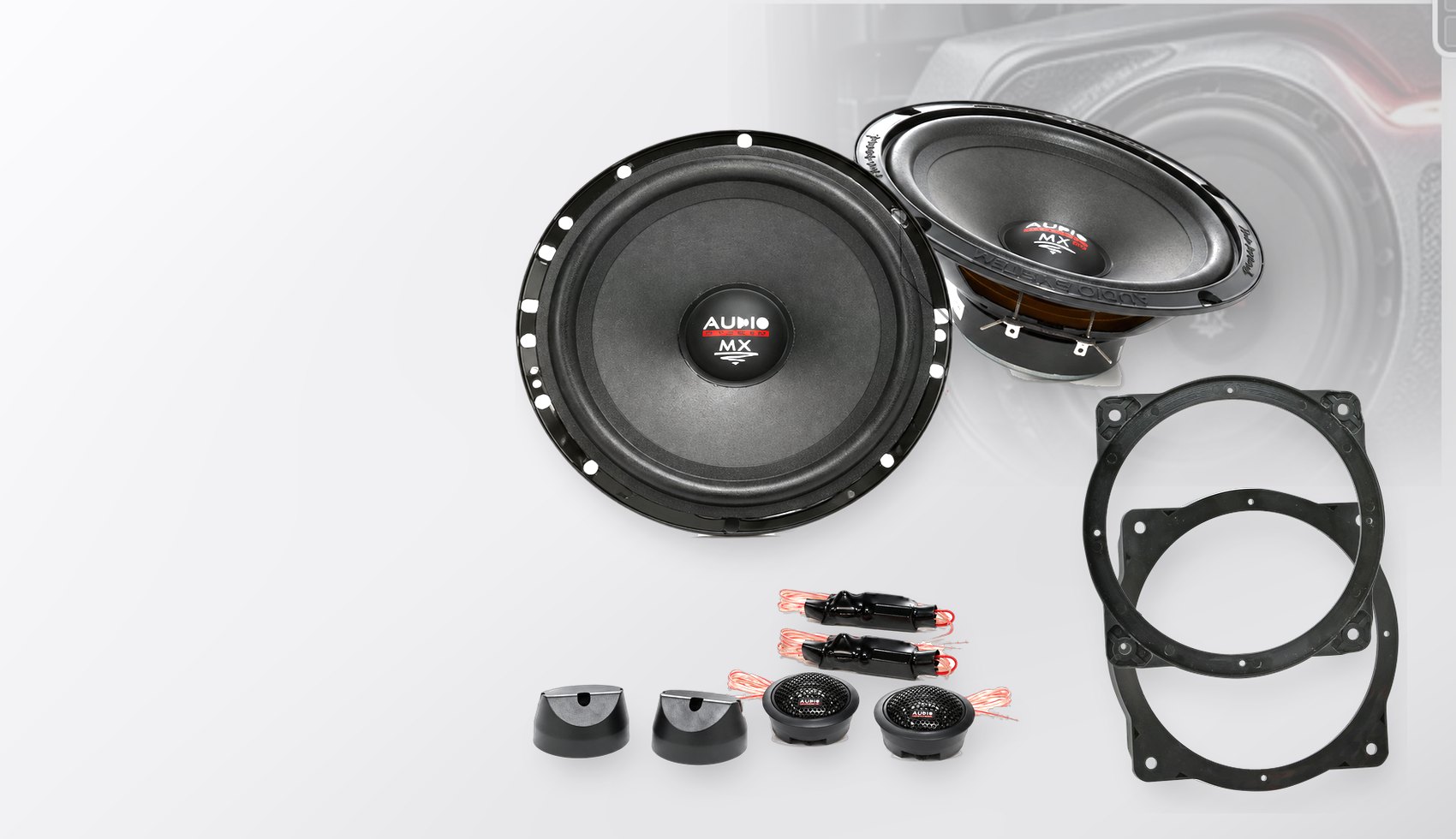 Pachet difuzoare dedicate Hyundai i40 (VF) 2011-2019 - Audio System MX EVO 165 mm