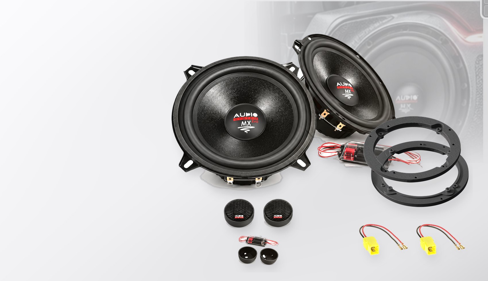 Pachet difuzoare dedicate Lancia Phedra (ZAL 179) 2002-2008 - Audio System MX EVO 130 mm