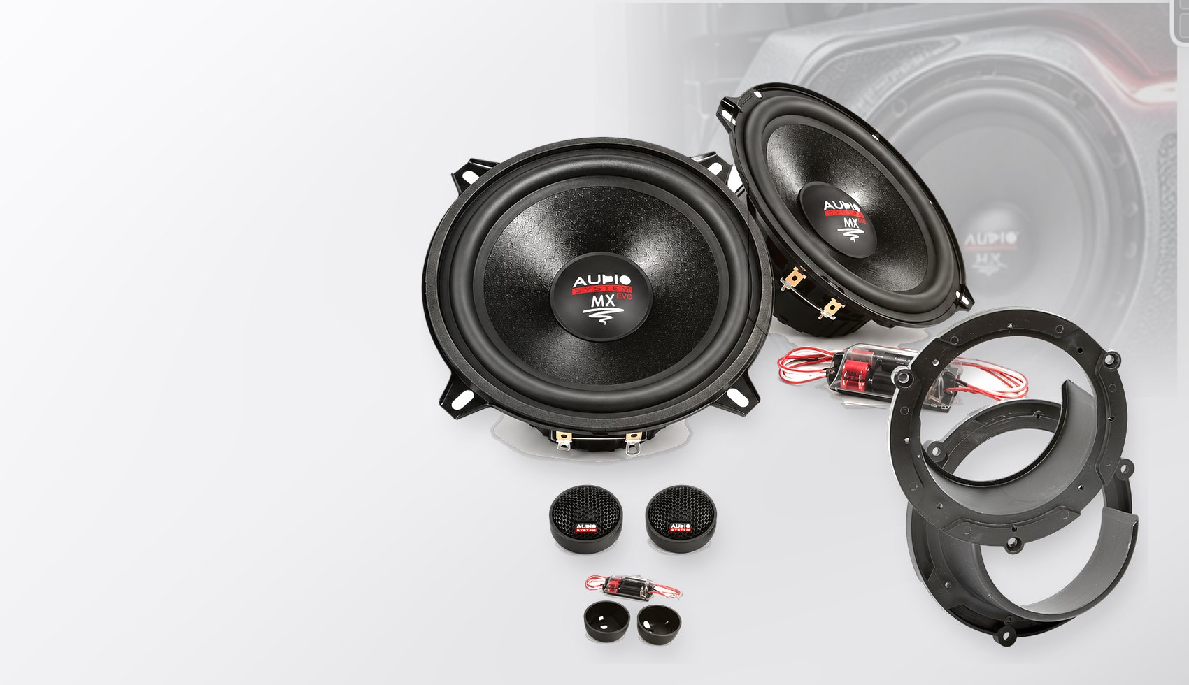 Pachet difuzoare dedicate Mazda 2 (DY) 2005-2007 - Audio System MX EVO 130 mm