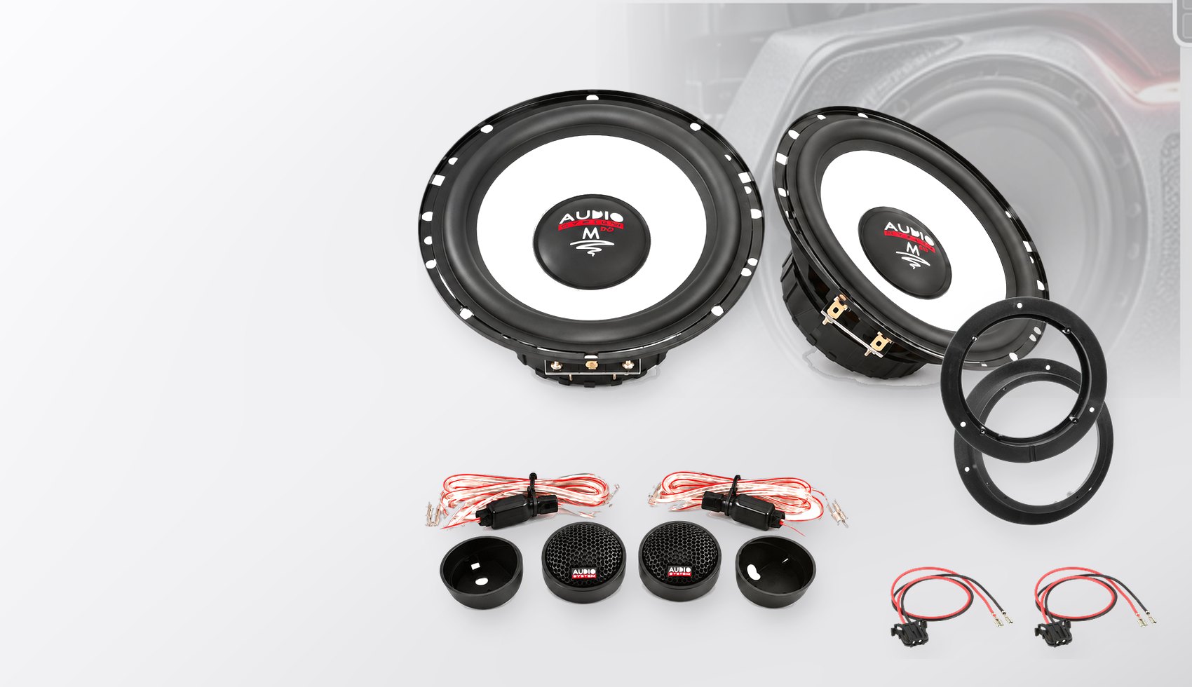 Pachet difuzoare dedicate Mercedes A-Klasse (W169) 2004-2012 - Audio System M EVO 2 165 mm