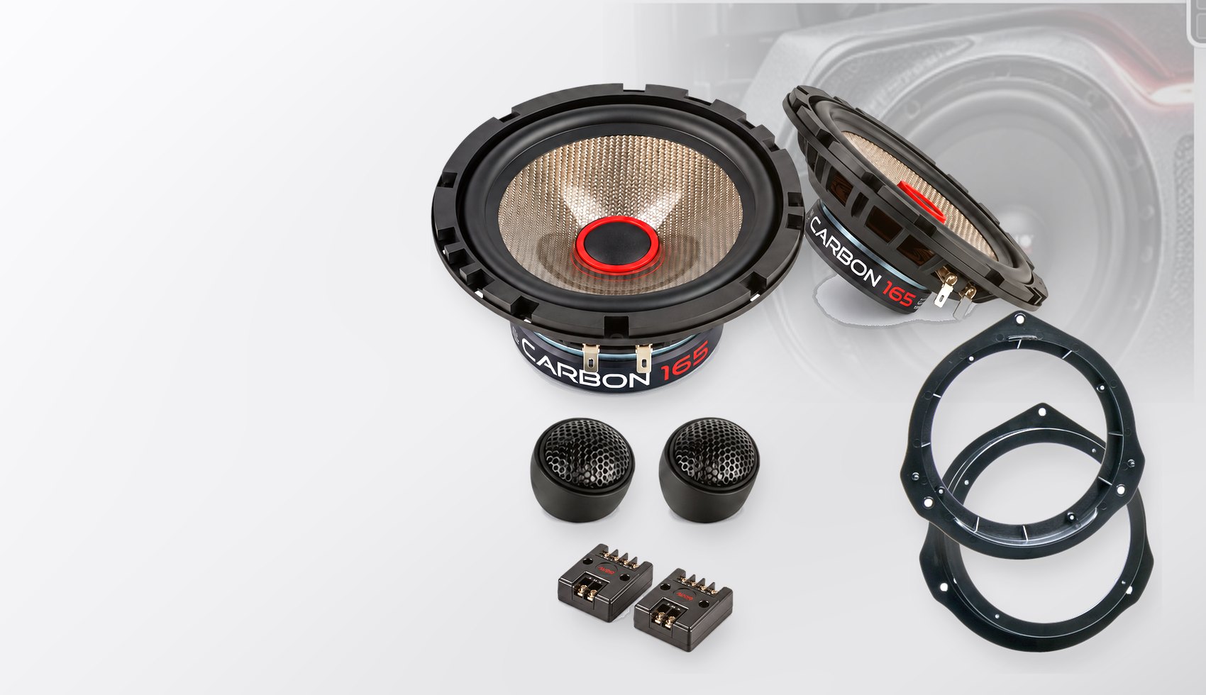 Pachet difuzoare dedicate Mercedes C-Klasse (S203) T-Modell 2001-2007 - Audio System CARBON 165 mm