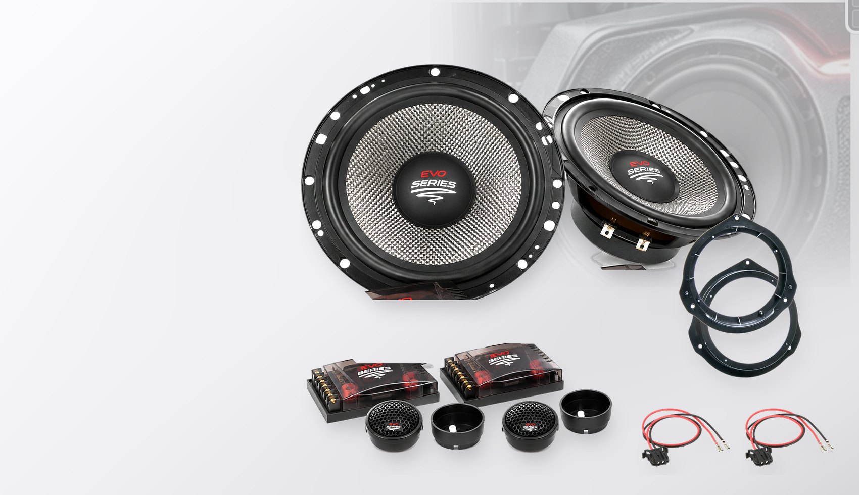 Pachet difuzoare dedicate Mercedes C-Klasse (W204) Sedan 2007-2013 - Audio System RADION EVO 2 165 mm