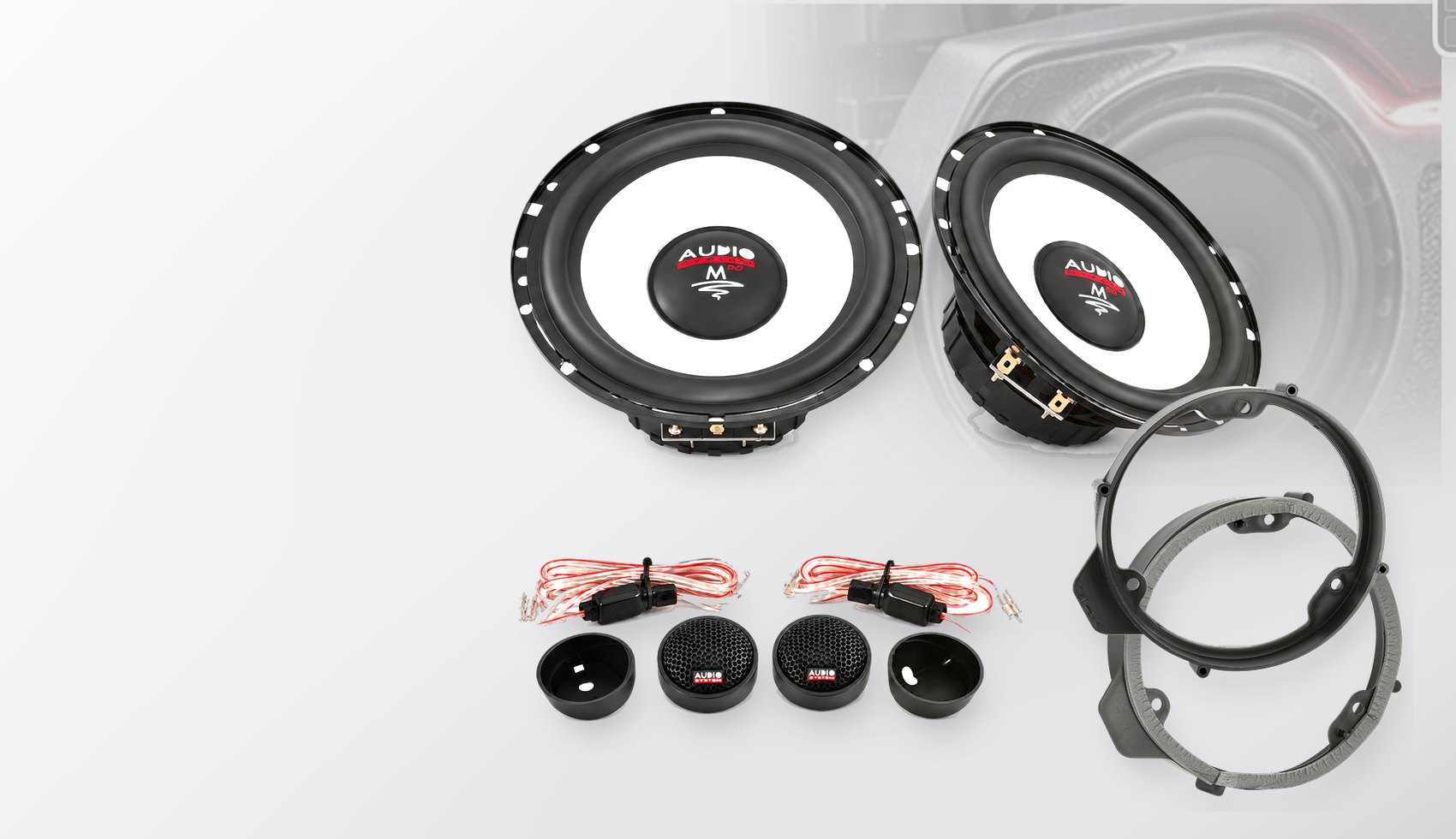 Pachet difuzoare dedicate Mercedes CLA (W117) 2013-2019 - Audio System M EVO 2 165 mm