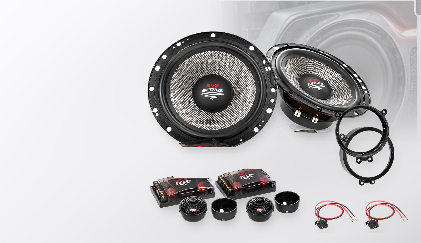Pachet difuzoare dedicate Mercedes CLK (A209) Cabrio 2003-2010 - Audio System RADION EVO 2 165 mm
