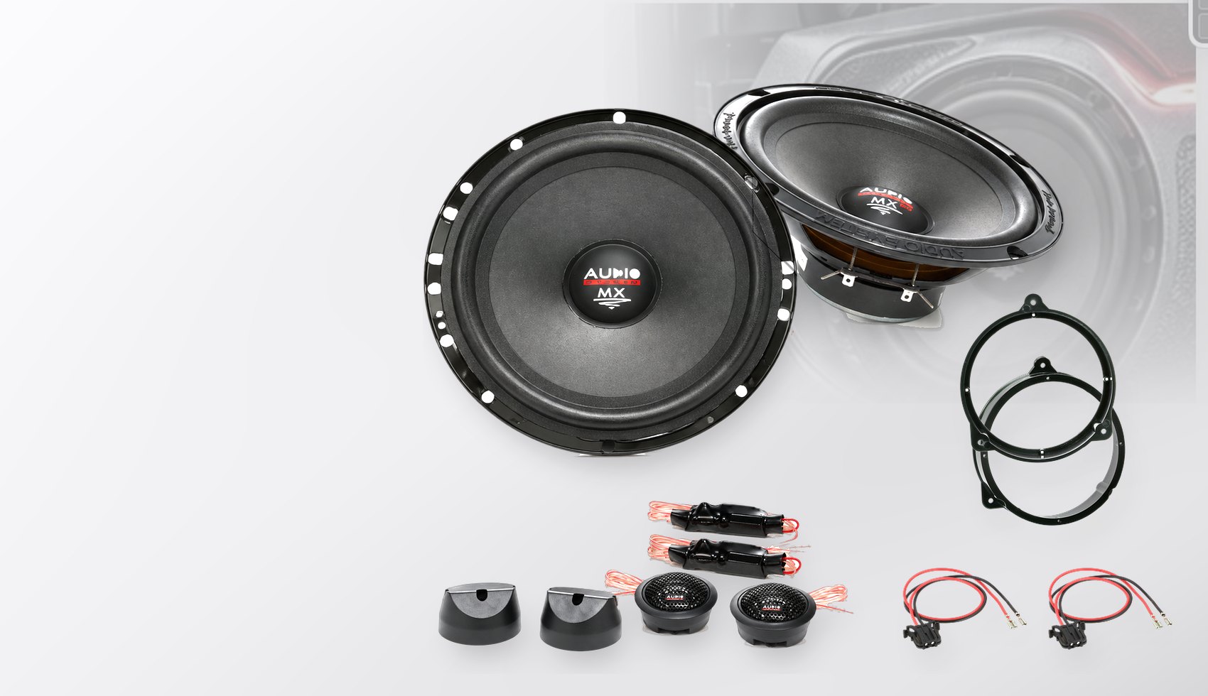 Pachet difuzoare dedicate Mercedes CLK Coupé (C208) 1997-2003 - Audio System MX EVO 165 mm