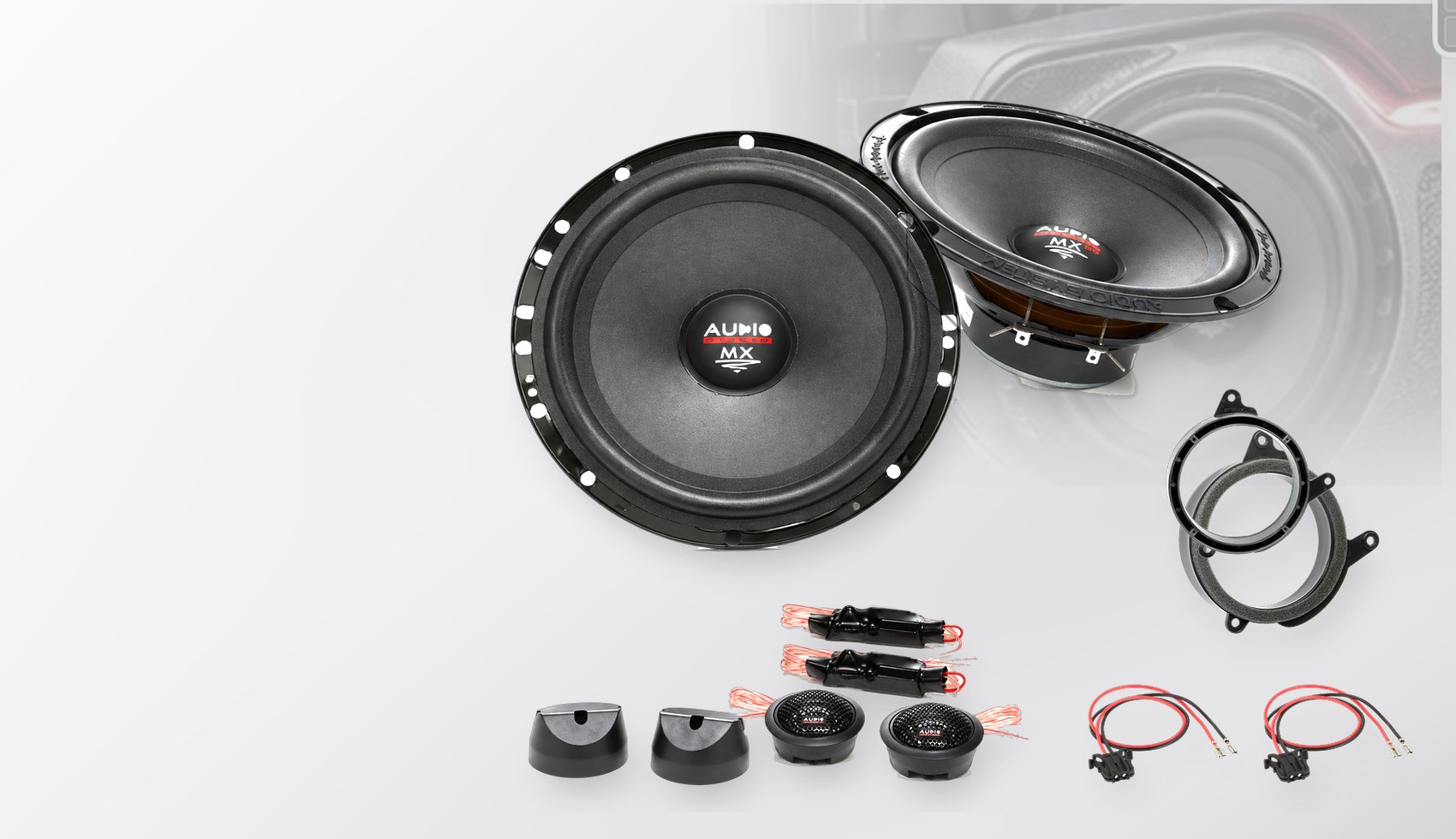 Pachet difuzoare dedicate Mercedes E-Klasse Sedan (W210) 1995-2002 - Audio System MX EVO 165 mm