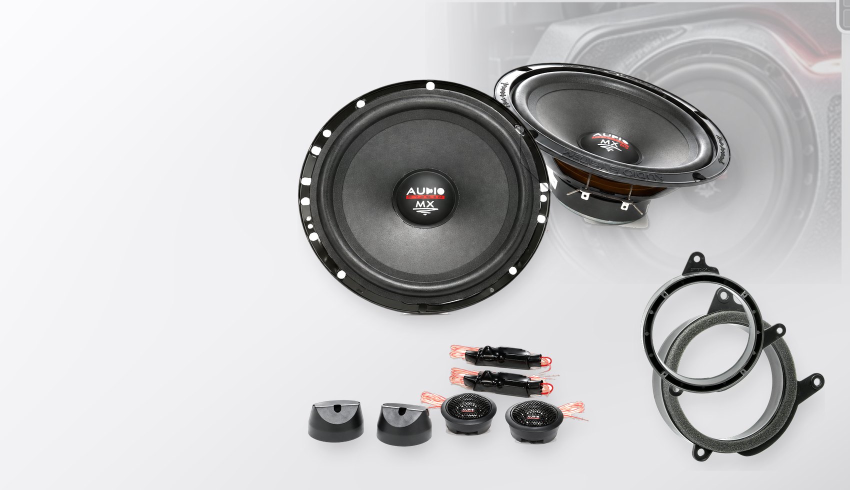 Pachet difuzoare dedicate Mercedes E-Klasse T-Modell (S210) 1996-2002 - Audio System MX EVO 165 mm