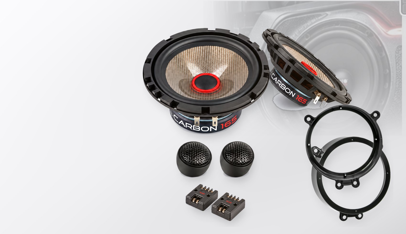 Pachet difuzoare dedicate Mercedes G-Klasse (461/463) 1990-2007 - Audio System CARBON 165 mm