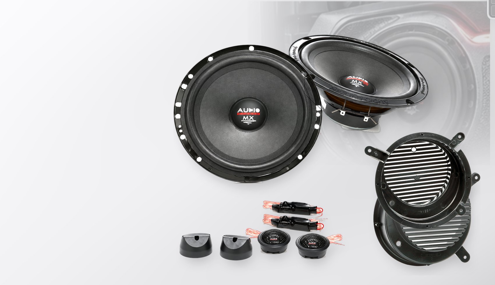 Pachet difuzoare dedicate Mercedes SLK-Klasse (R170) 1996-2004 - Audio System MX EVO 165 mm
