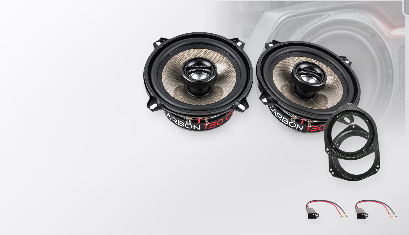 Pachet difuzoare dedicate Opel Corsa B (S93) 1993-2008 - Audio System CARBON 130 mm