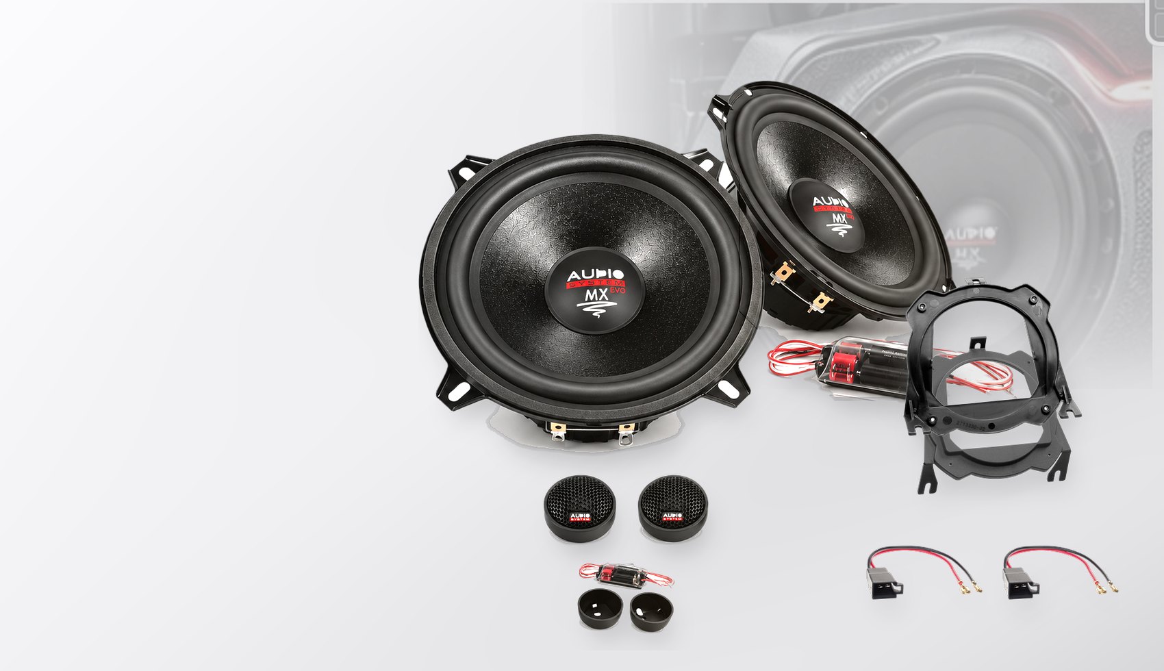 Pachet difuzoare dedicate Opel Corsa B (S93) 3 uși 1993-2008 - Audio System MX EVO 130 mm